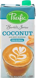 Pacific Barista Series Original Coconut Non-Dairy Beverage 32oz, 12 Pack Case - Vegan Coffee Companion