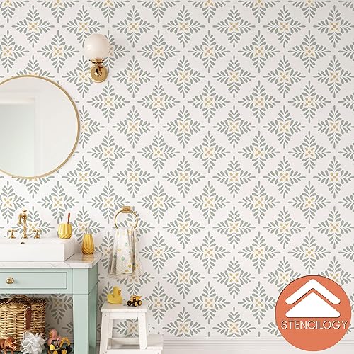 Miniatura 5 de STENCILOGY® / Pechora - Plantilla de pared XL de 23 "x 33", Plantillas de pared grandes para pintura, Plantillas para paredes, Plantilla de pared de