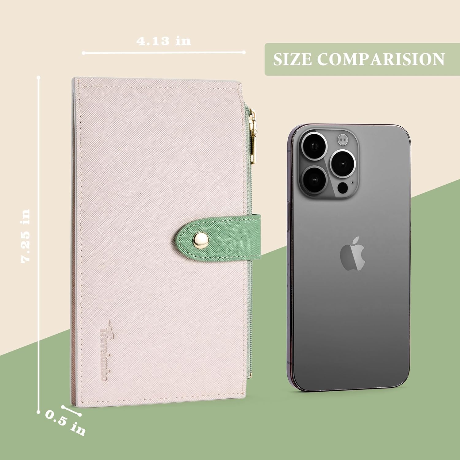 Travelambo RFID Wallet Women Bifold Multi Card Wallet Case with Zipper Pocke Credit Card Holder for Women - Image 4