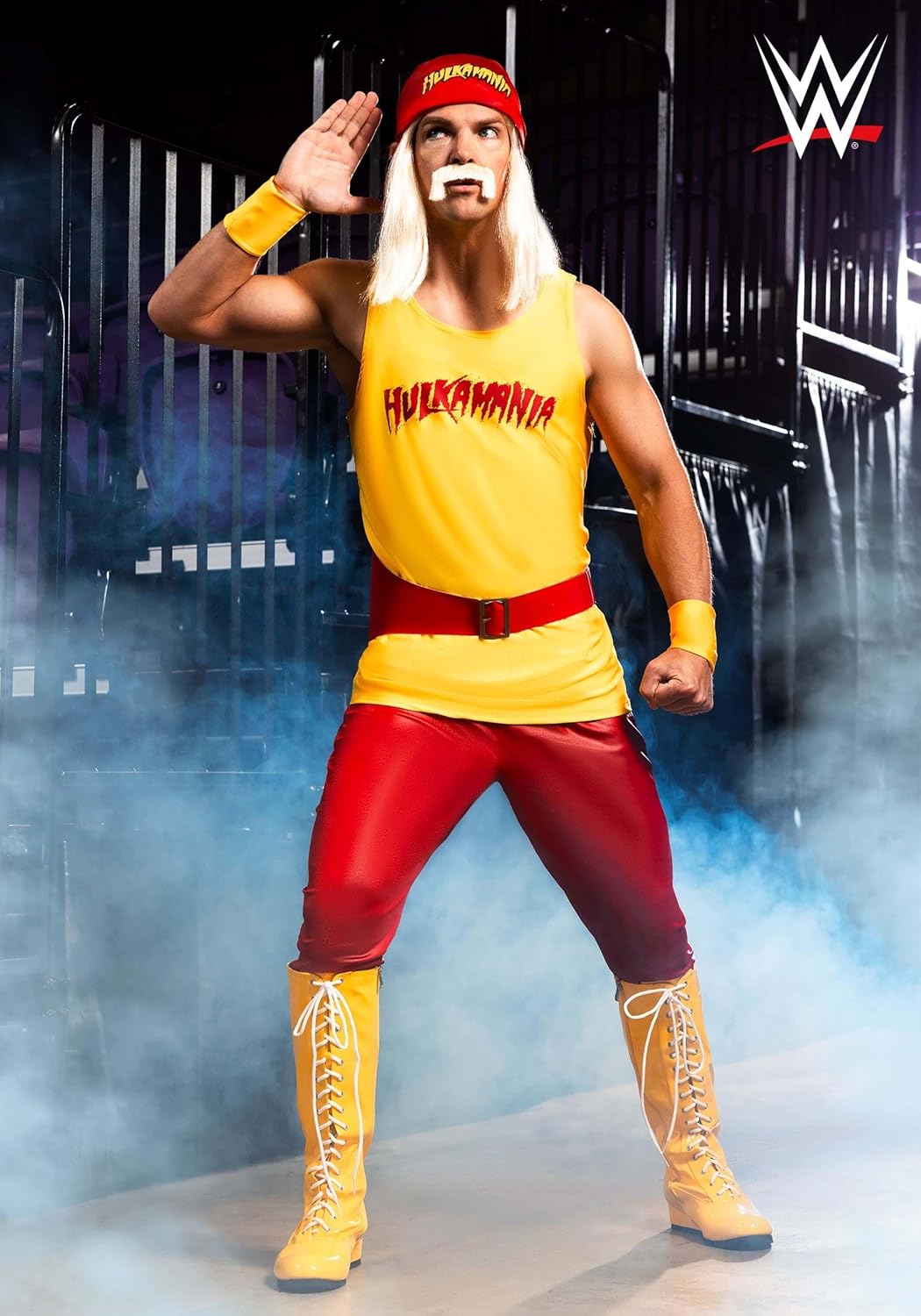 Adult WWE Hulk Hogan Halloween Costume | Hulkamania Complete Outfit for Men | Professional Wrestler Cosplay Costume - Image 2