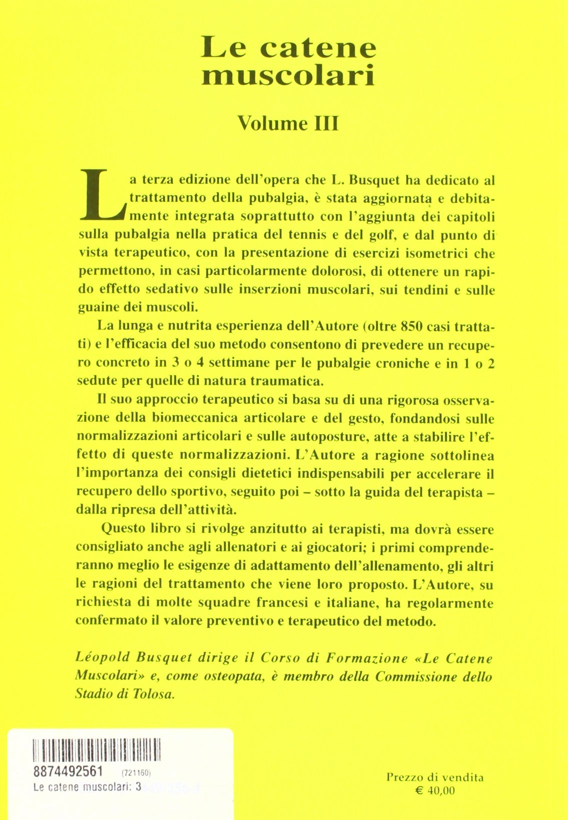 Le catene muscolari. La pubalgia (Vol. 3)