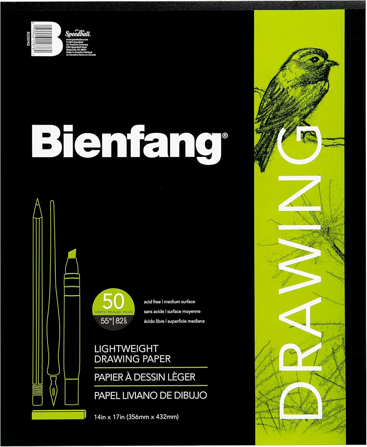 Bienfang R230742 14 by 17Inch Drawing Paper Pad, 50 Sheets Buy