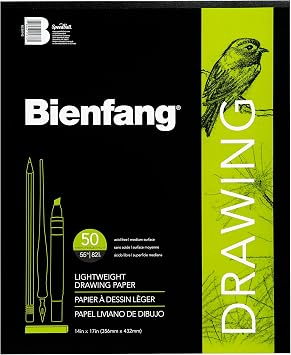 Bienfang R230742 14 by 17-Inch Drawing Paper Pad, 50 Sheets