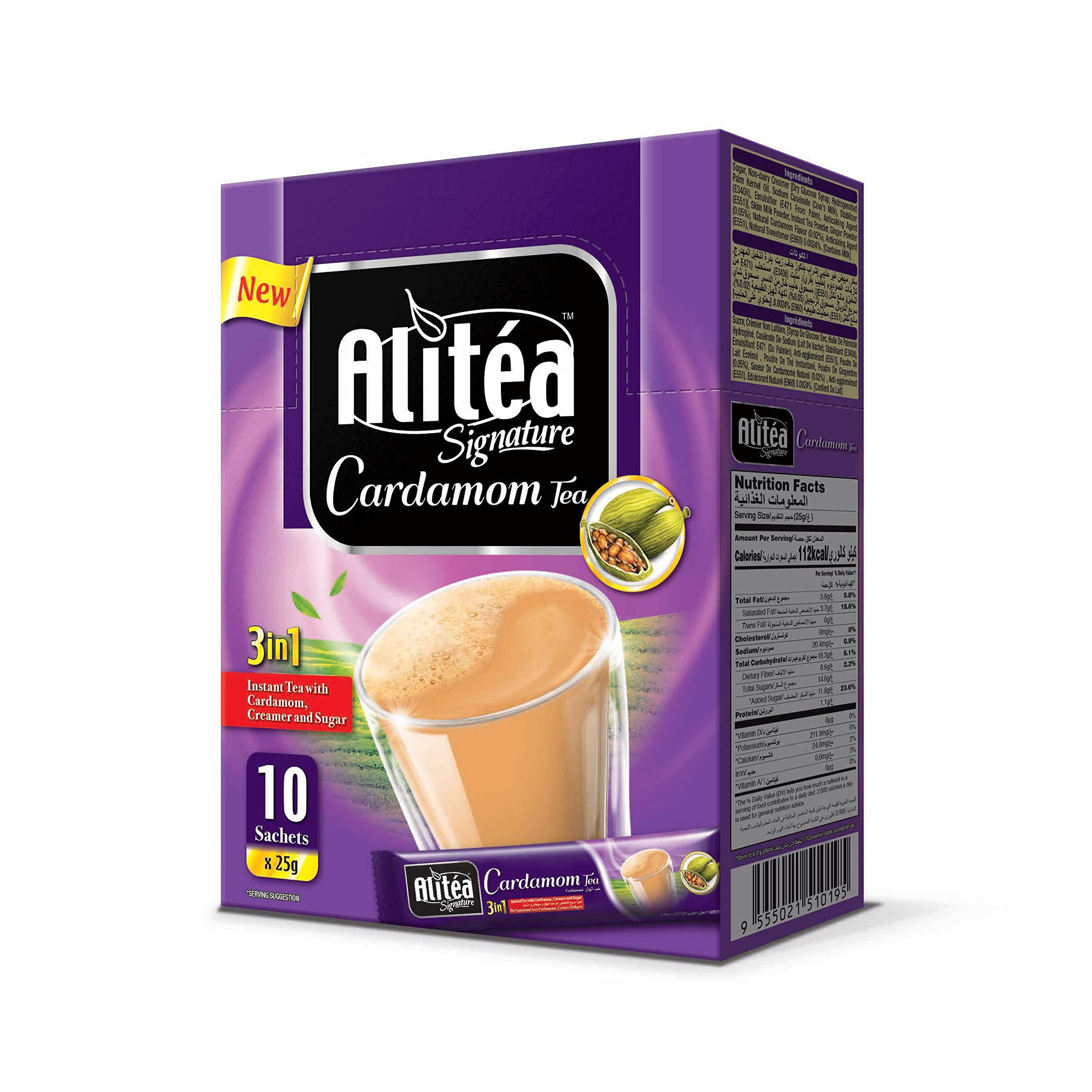 Alitea Signature Cardamom Tea 250g (10 Sachets), Instant Chai Premix - Natural Ingredients, Convenient, GMO-Free (B09Y2NYWLG) Amazon Price History, Amazon Price Tracker