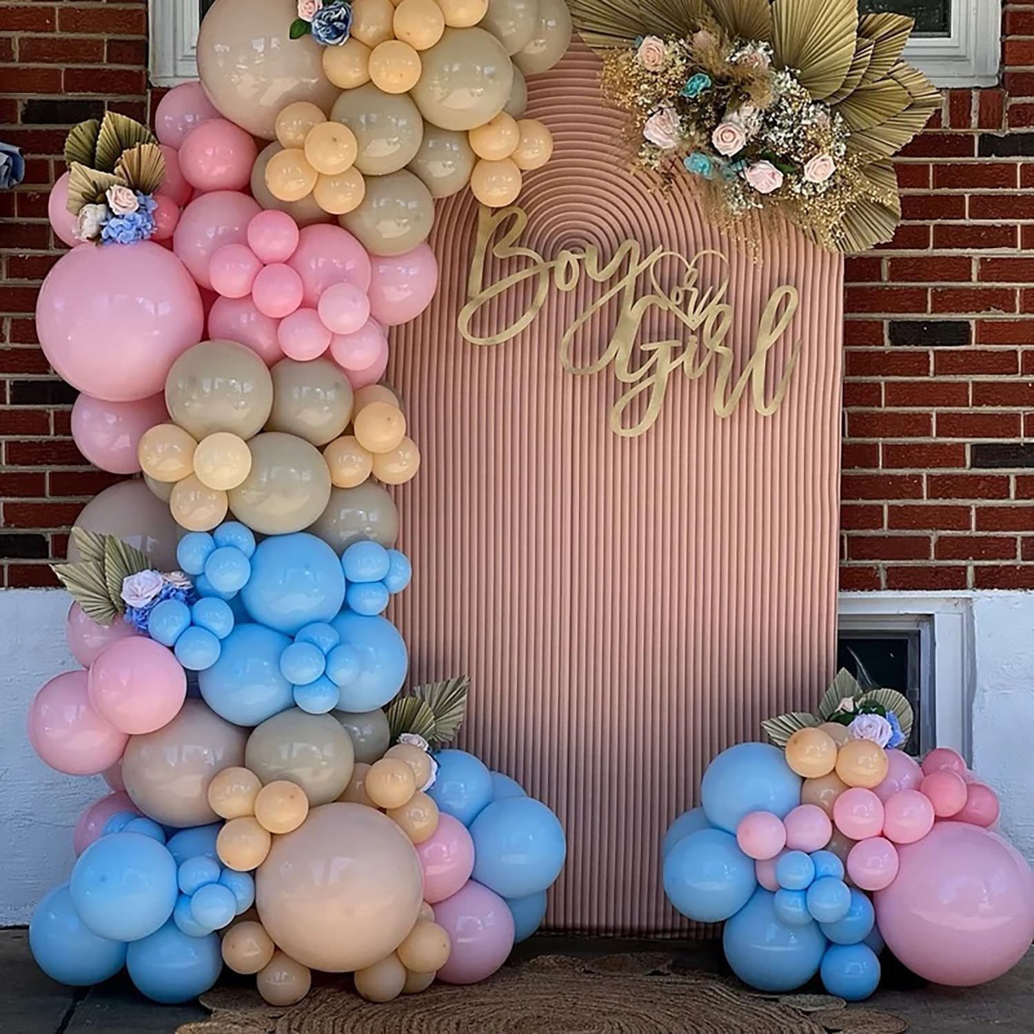 Boy or Girl Wooden Sign for Backdrop,Cute Baby Shower backdrop,Gender Reveal Wall Sign for Baby Shower Backdrop Wall Photo Prop
