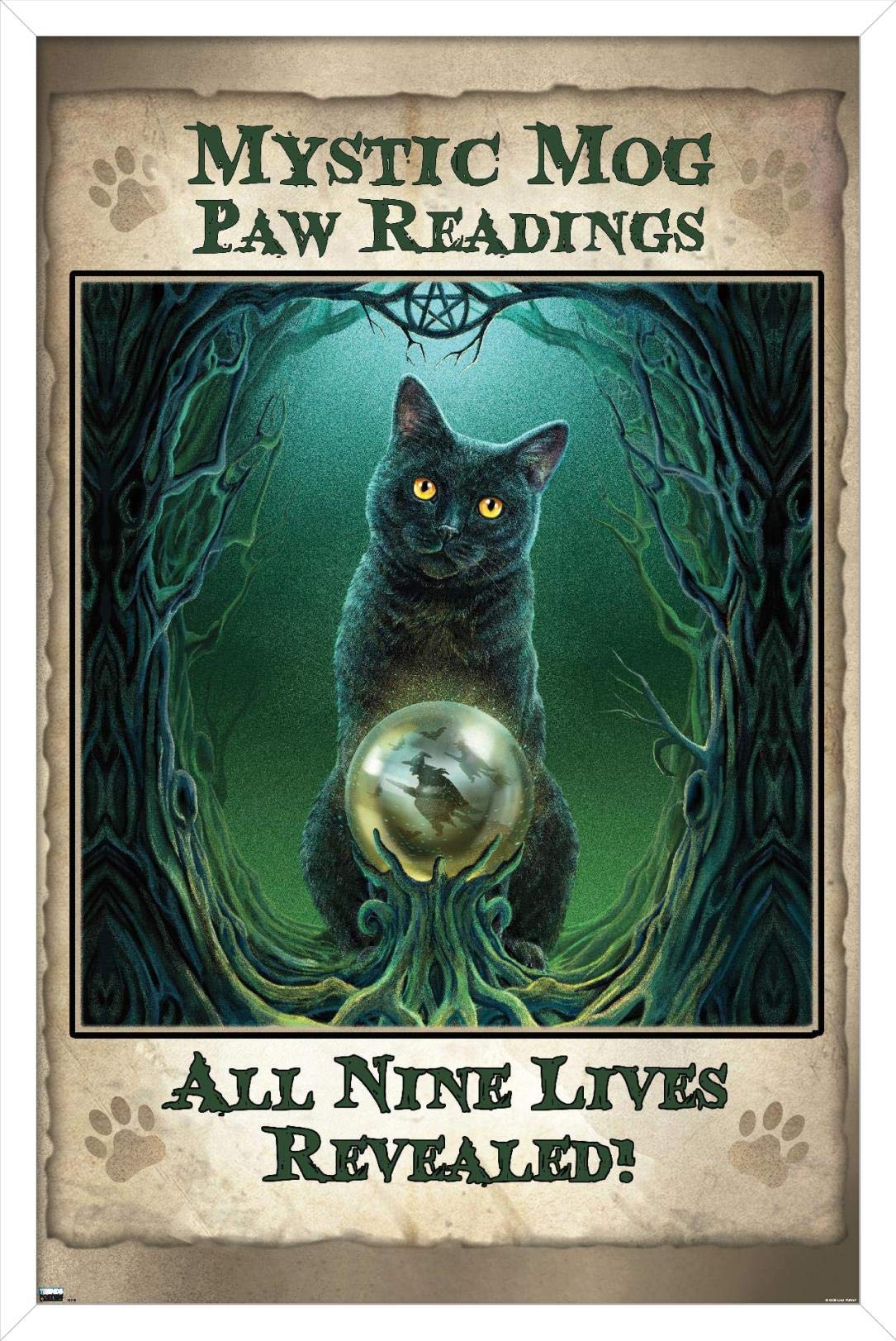 Affiche chat Mystic Mog Lisa Parker pour décorer votre salon