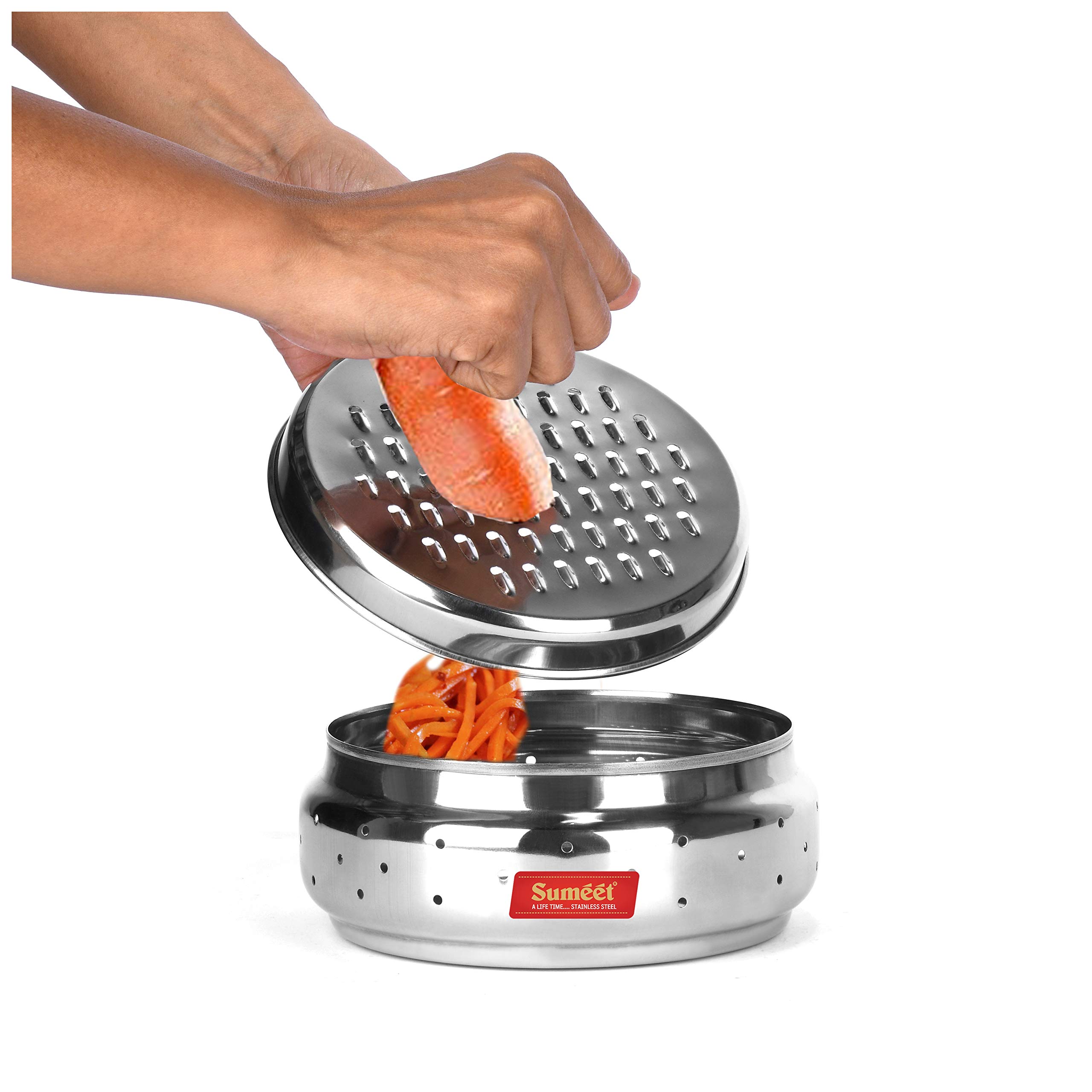 Sumeet Stainless Steel Vegetable Grater With Storage Container 3