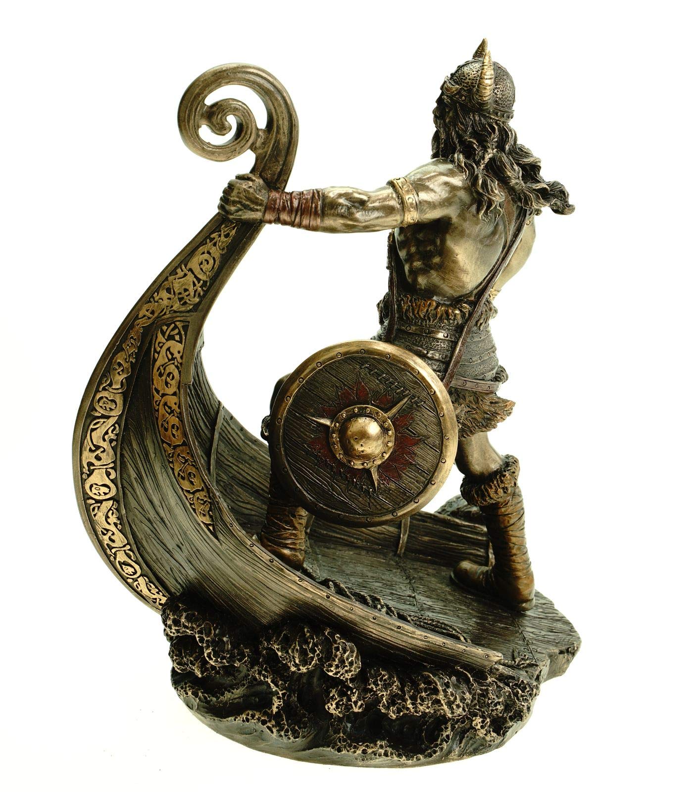 Veronese 708-7655 Figura Vikingo Está En Bug Seines Drachenschiffes 24CM