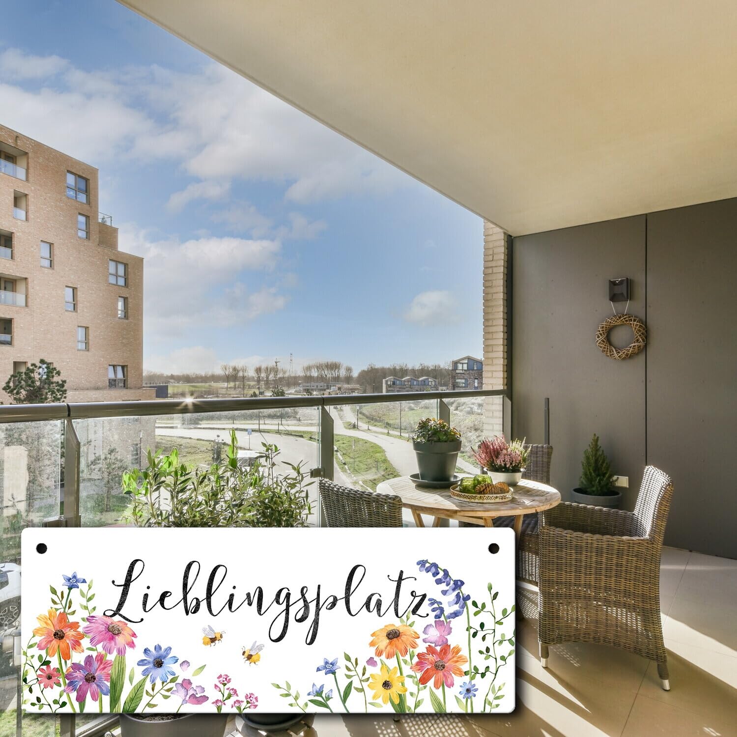 Targa in metallo con scritta "Lieblingsplatz" "Schenk dir selbst oder deiner Botanisch begeisterten Freundin einen Blumdreaum !" Das Metallschild "Lieblingsplatz" bringt Leben in Garten und