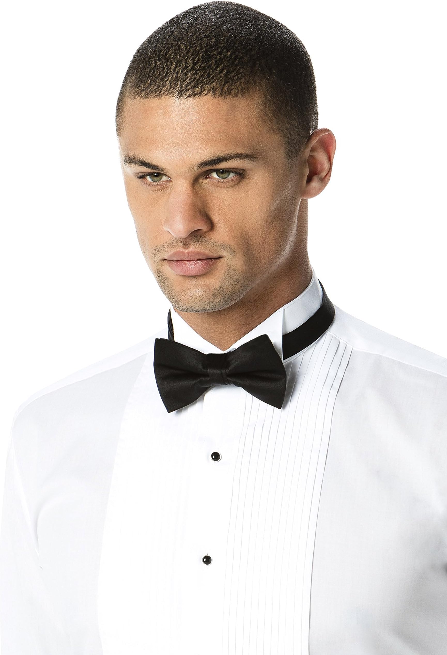 Men's Regular Fit 1/4 Inch Pleated Tuxedo Shirt, Wing Collar - Style Nick