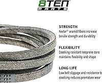 Vista 5 de 8TEN Kit de reconstrucción de cubierta para Toro Exmark 42 pulgadas Quest TimeCutter SS 4235 MX 4260 ZS 4200S 4200T hoja husillo correa tensor