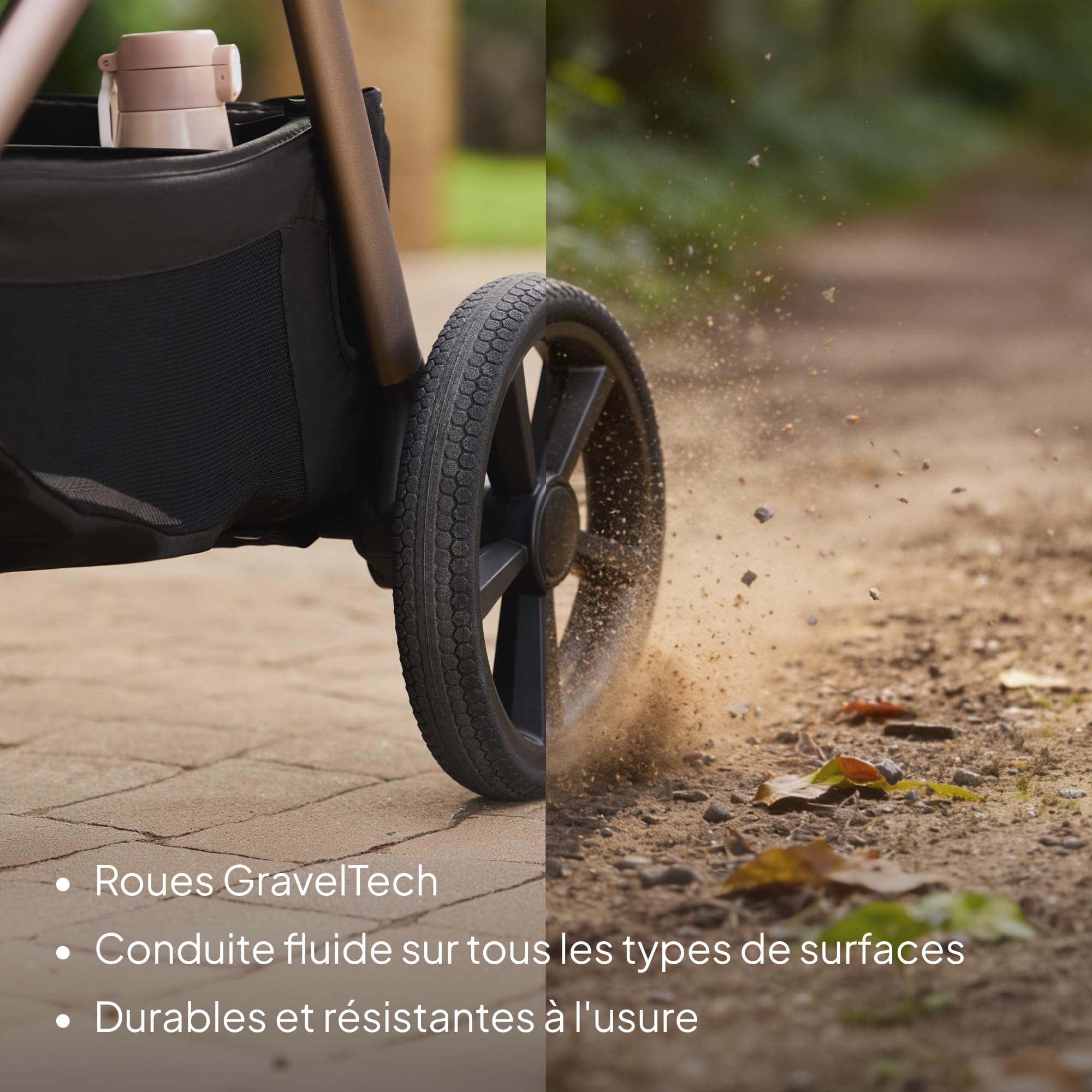 LIONELO Carmine Poussette 3 en 1 3 en 1 (0-4 ans, 0-22 kg), système de voyage ADAC, nacelle et poussette, roues GravelTech, suspension, UPF50+, position allongée, aération, accessoires