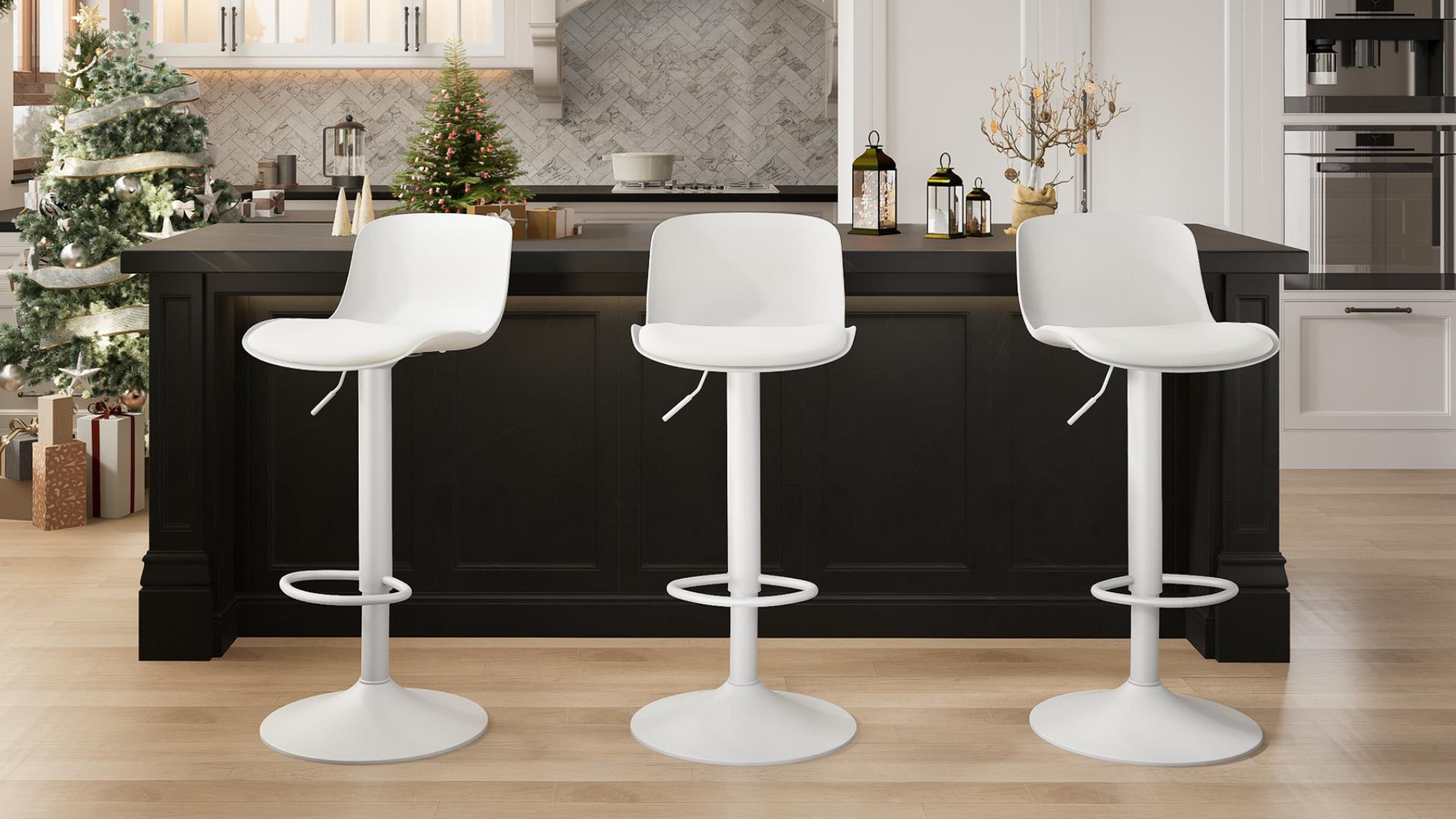 Amazon.com: Kidol & Shellder Bar Stools Set of 2 Adjustable Swivel