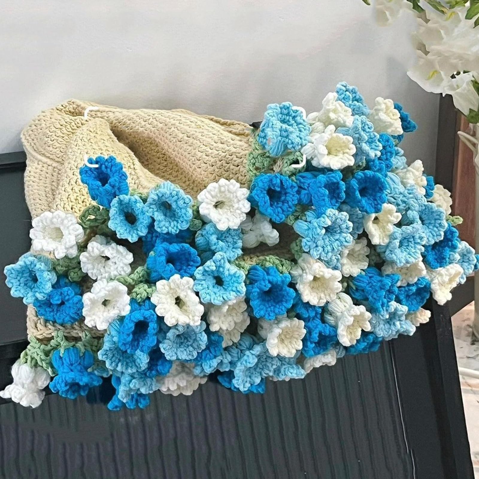 小物 uniformexperiment FLOWERBLANKET fragment Amazon.com: zzpdnjt Crochet Flower Blanket, Handmade Knitted