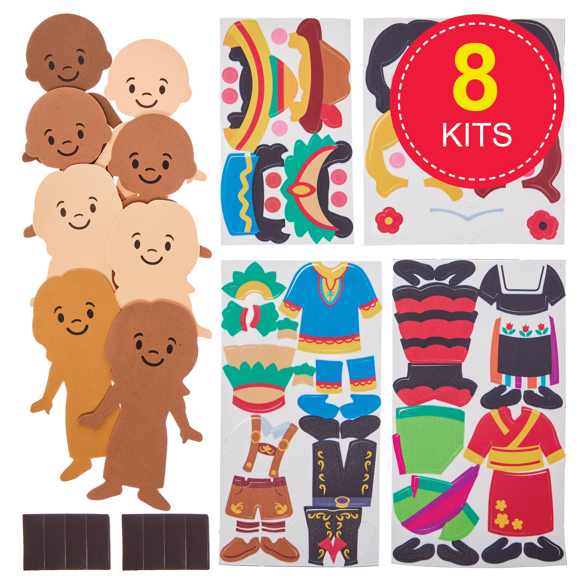 Baker Ross FN014 Around the World Dress Up Magnet Kits - Pack of 8, Educational Arts and Crafts Kits, Learning Resources - Image 2