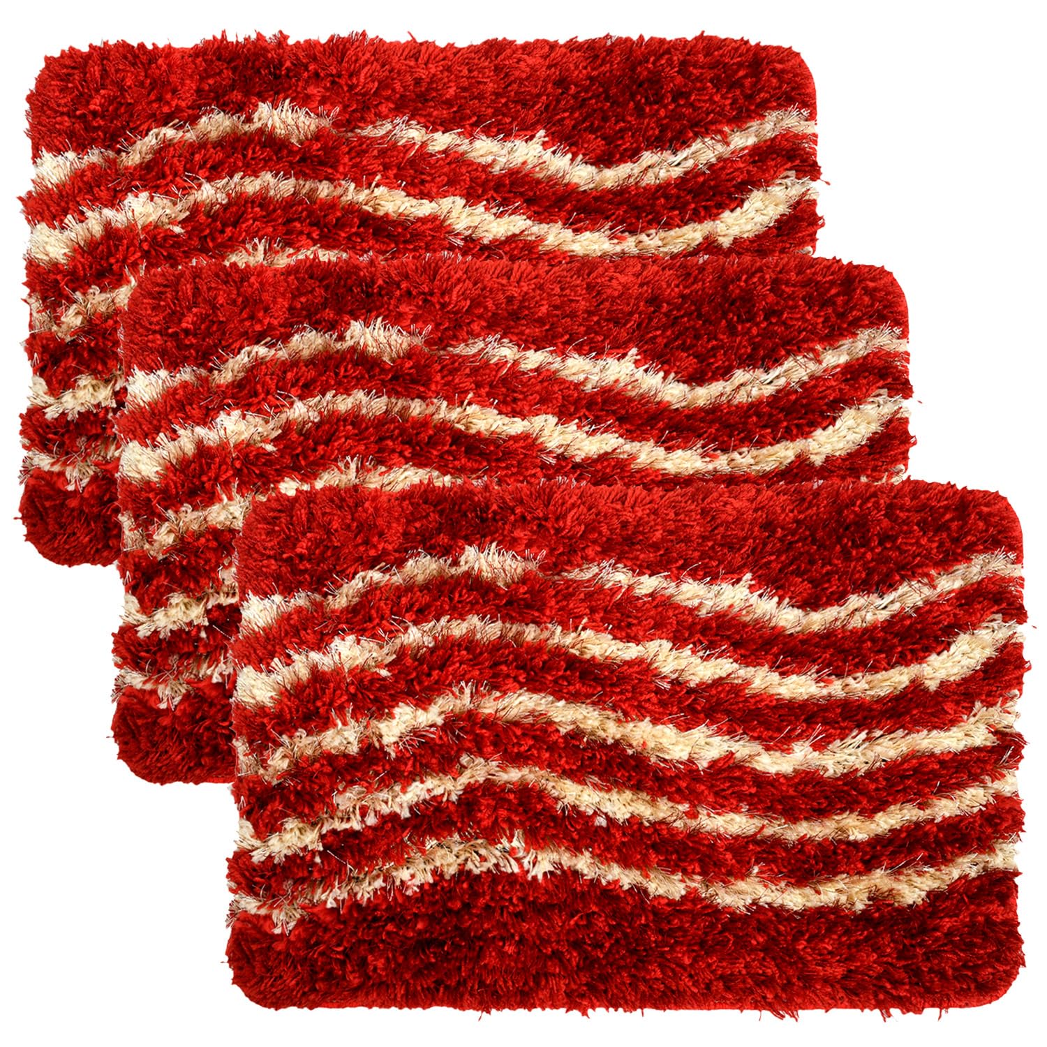 6 Pack Cotton Door Mats - Durable & Water Resistant -12