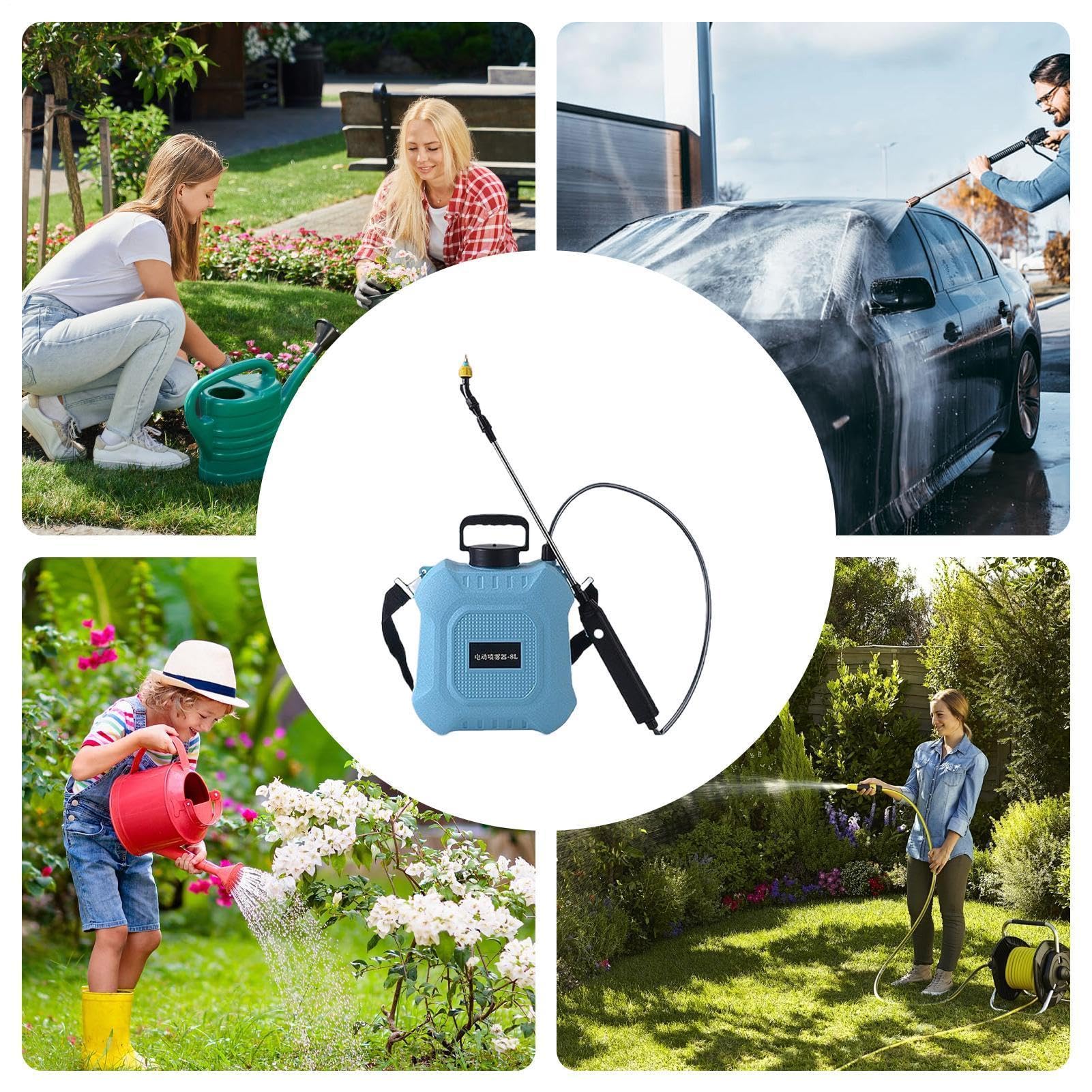 Opryskiwacz plecakowy 5L/8L akumulatorowy Type-C mobilny zbiornik | Przenośny Opryskiwacz Wodny Do Ogrodu, Trawnika, Szklarni, Roślin, Kwiatów, Drzew, Trawy I Podlewania