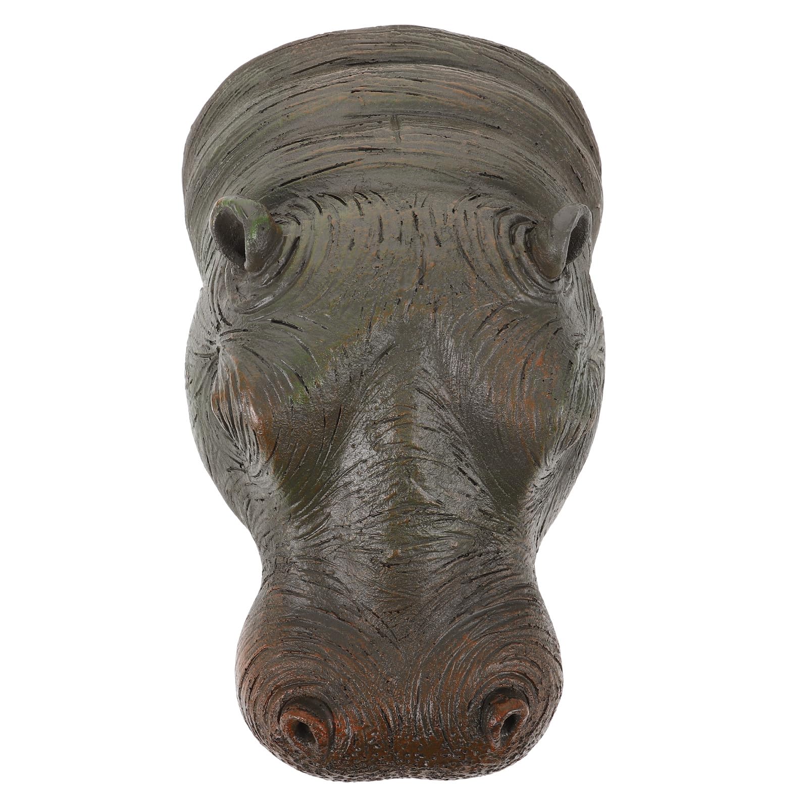 Tête d'hippopotame en résine haut de gamme, statue de jardin et étang