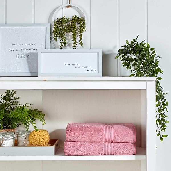 Christy Supreme Hygro 2 Hand Towels Set | Blush Pink | 100% Luxury Supima Cotton | Ultra Soft | Super Absorbent | 650GSM | Plush and Long Lasting - 2