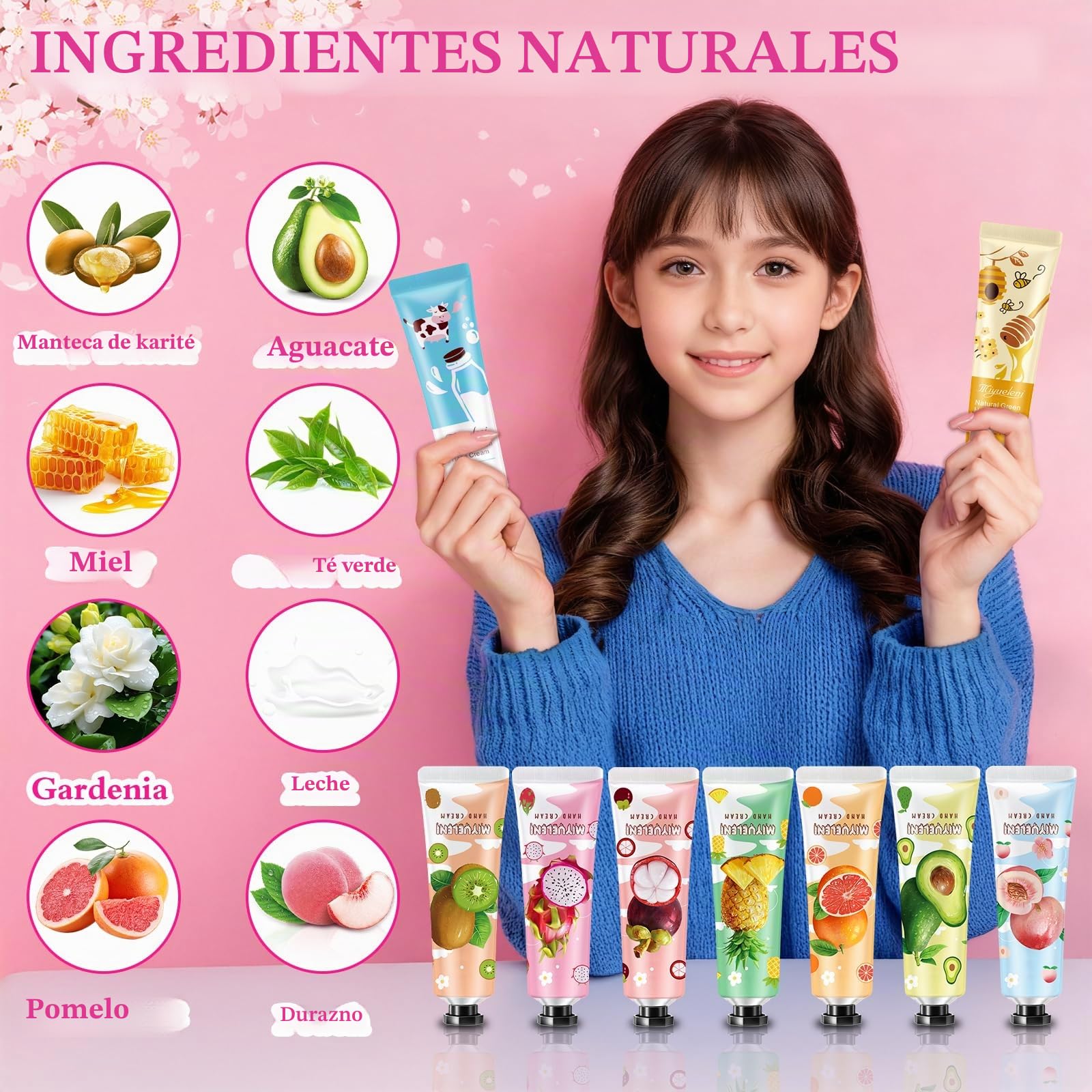 Crema de Mano Mini, 20 Pack Cremas Manos de Regalo Navidad para Manos Secas y Agrietadas, Hidratante, Fragancia para Manos, Pequeño Regalo para Mujeres, Reg-alo de Navidad y Cumpleaños