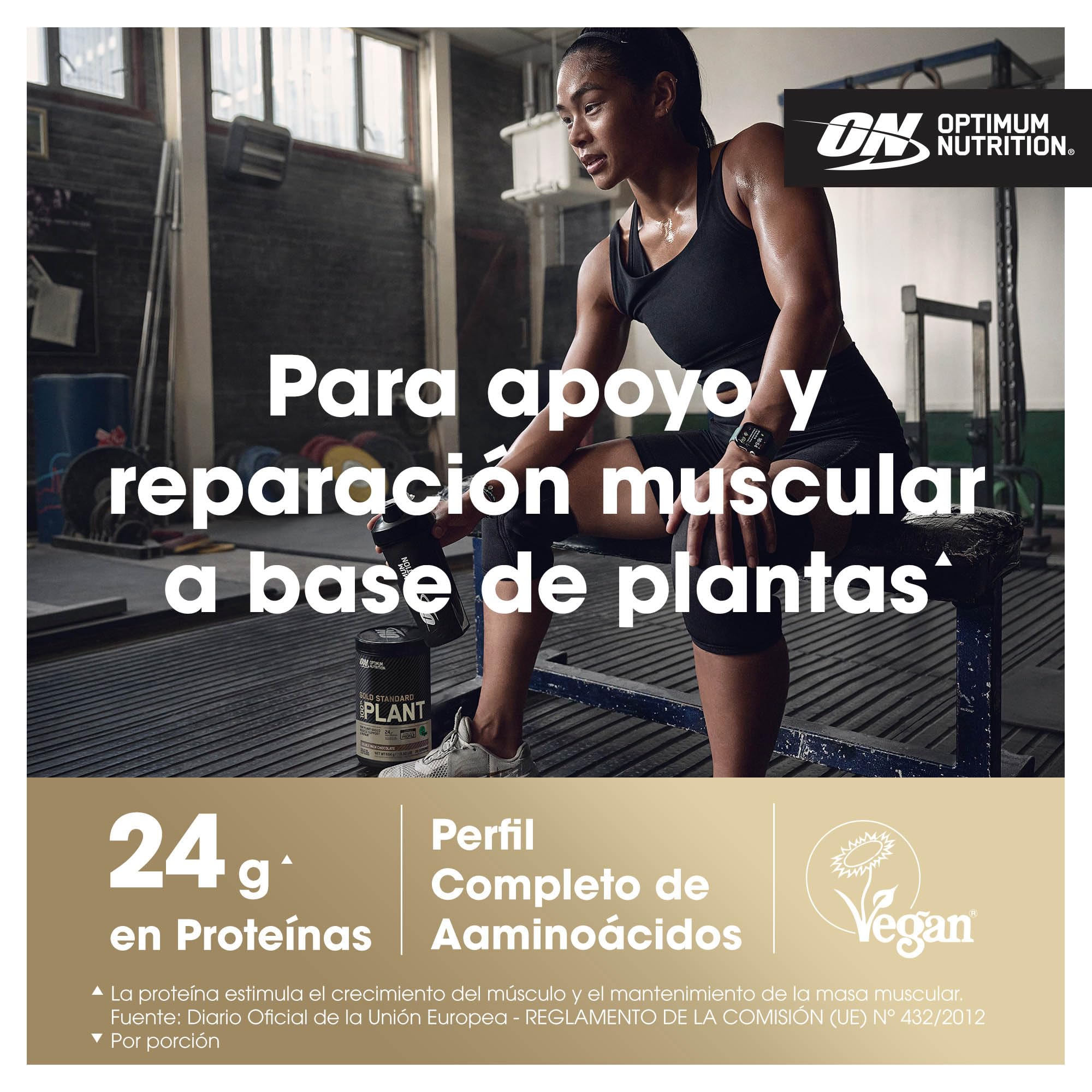 Optimum Nutrition Gold Standard Proteína en Polvo 100% Origen Vegetal para Hombres y Mujeres, para Batido Vegano, Vainilla, 684 g (el empaque puede diferir)