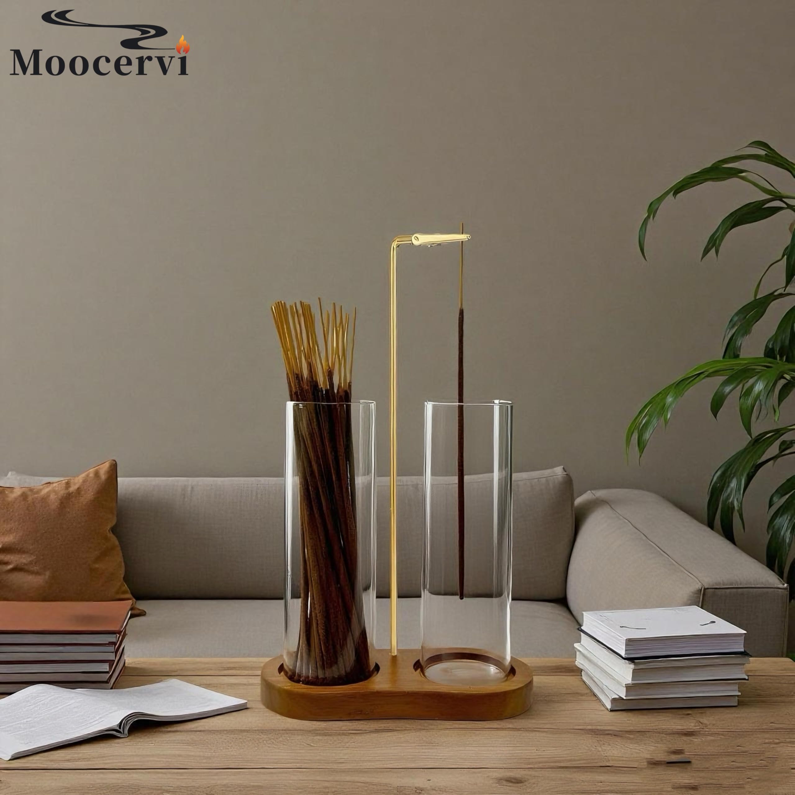 Amazon.com: Moocervi Glass Incense Holder,2 in 1 Incense Sticks