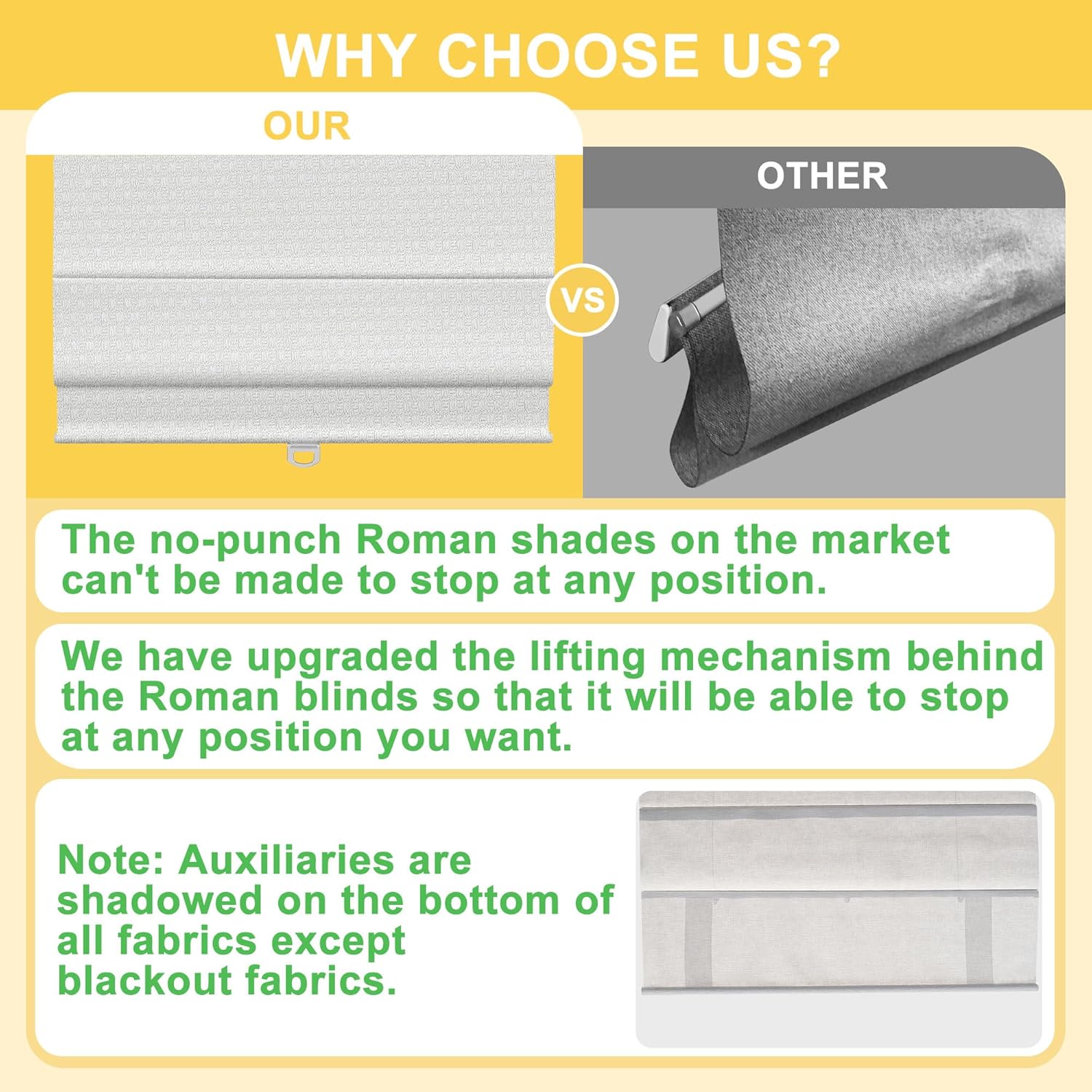 Top Down Bottom Up No Drill Roman Shades for Windows No Tools Roman Shades, UV Protection, Privacy, Thermal Insulation Roman Blinds, Easy to Install, 70% Blackout-Beige Custom Sizes