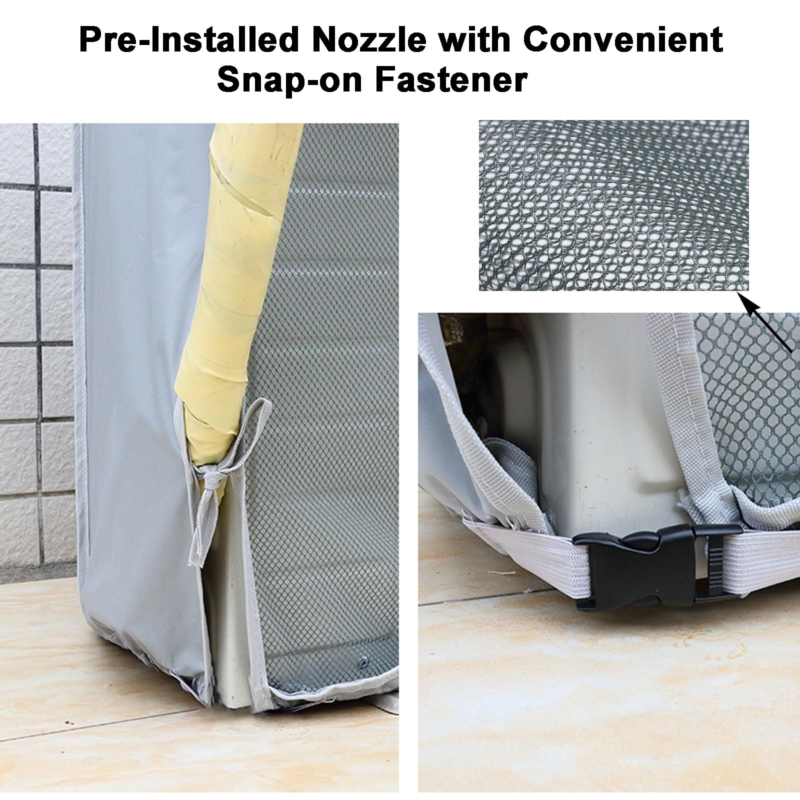 Coperture AC per esterni in tessuto Oxford 600D a maglia fine, protezione per condizionatore d'aria, protezione per tutte le condizioni atmosferiche, per unità esterne, adatta per unità 92 x 125 x 35