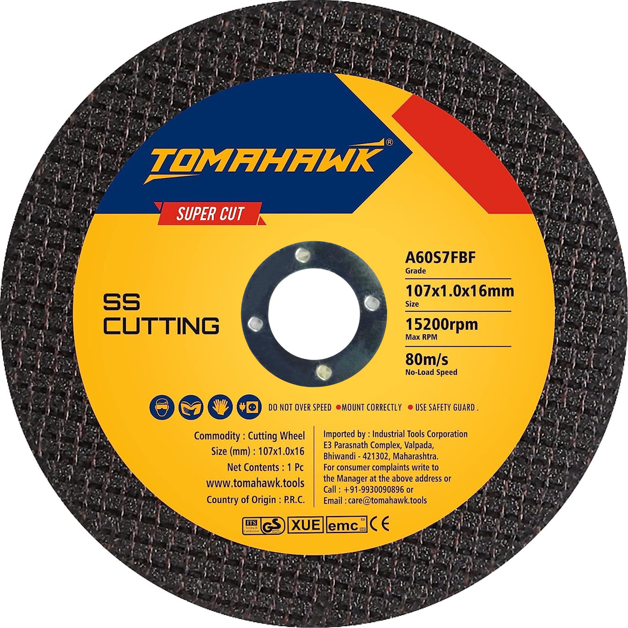 TOMAHAWK® 4-inch Cut Off Wheel – Double Net- for Metal & Stainless Steel- Cutting Pack of 50pcs- Compatible with 4" Angle Grinder -107x1.0x16mm- Green - 6-month warranty (Black, 200) (B0C6LTKPSJ) Amazon Price History, Amazon Price Tracker