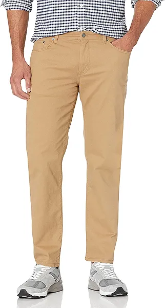 Amazon Essentials Men's Pants, Relaxed-Fit, 5-Pockets, Stretch Twill