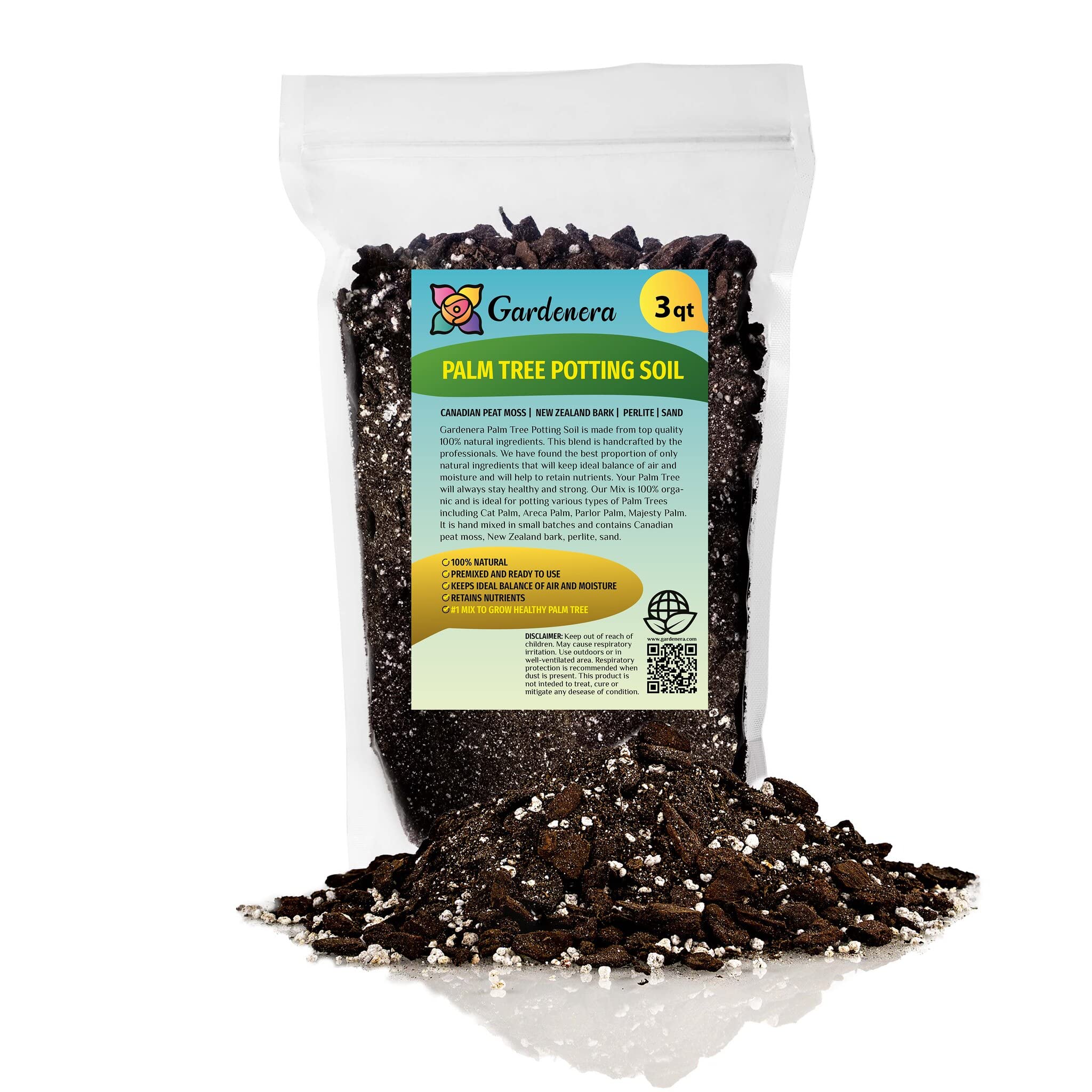 Gardenera Palm Tree Potting Mix 3 Quart Bag