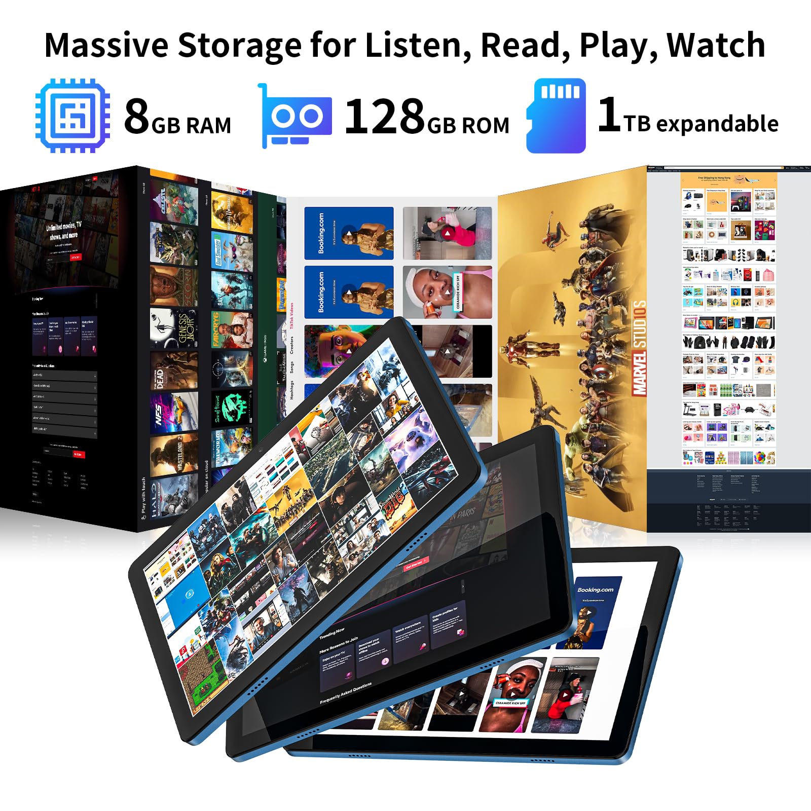 Amazon.com : 10 inch Android 15 Tablet: Octa-Core, 8GB RAM 128GB