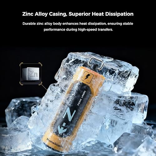 Miniatura 3 de KingSpec MemoStone ZS301 SSD portátil de 2 TB, unidad externa de estado sólido USB-C con 1900 MBs, USB 3.2 Gen 2 x 2, diseño de cuerpo de batería de