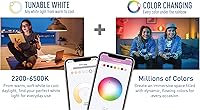 Vista 5 de Cree Lighting Connected Max - Bombilla LED inteligente A19 de 60 W, blanco ajustable + cambio de color, 2.4 GHz, funciona con Alexa y Google Home
