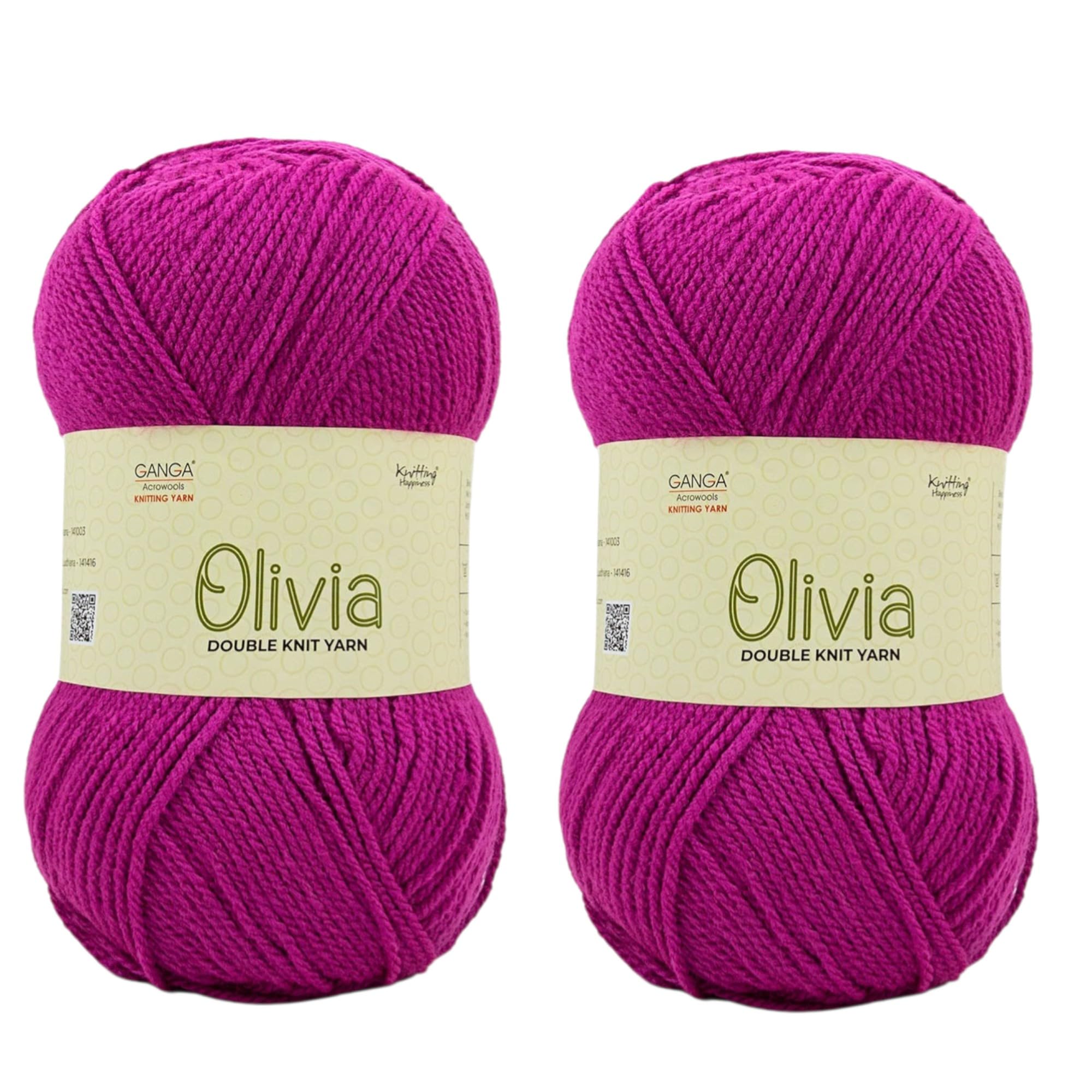 Ganga Acrowools Olivia Yarn - Maroon (2 Balls) -11 Ganga Acrowools Olivia Yarn - Maroon (2 Balls) -11