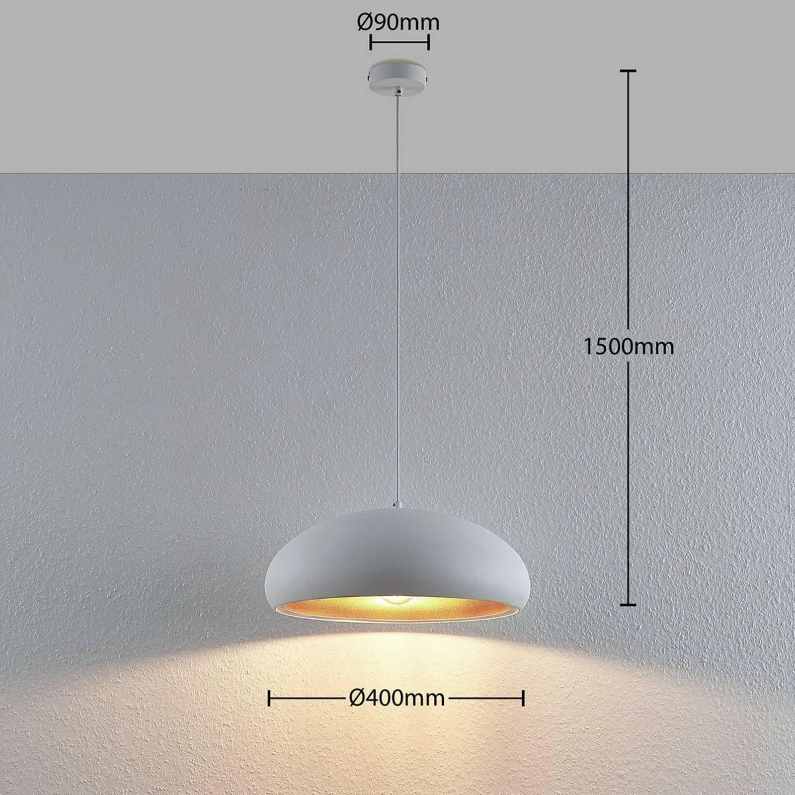 Lindby Lámpara colgante Gerwina (Moderno) en Blanco hecho de Metal e.o. para Salón & Comedor (1 llama, E27) lámpara techo