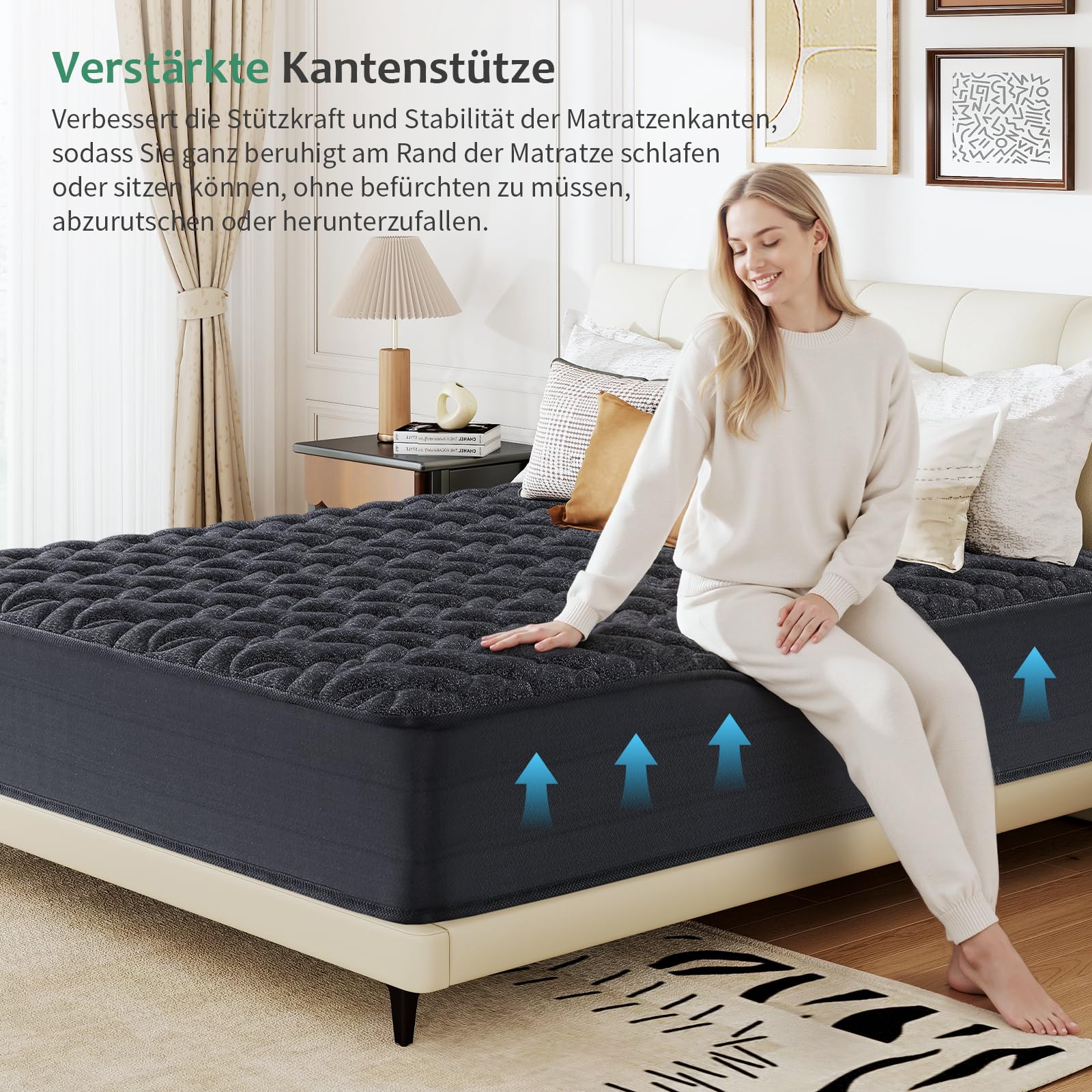 SZsuilong Materasso 120 x 200 cm, H3, altezza 30 cm, materasso a molle a 7 zone, certificato Oeko-TEX, materasso a molle insacchettate, ortopedico con strato in memory foam, per dolori alla schiena e