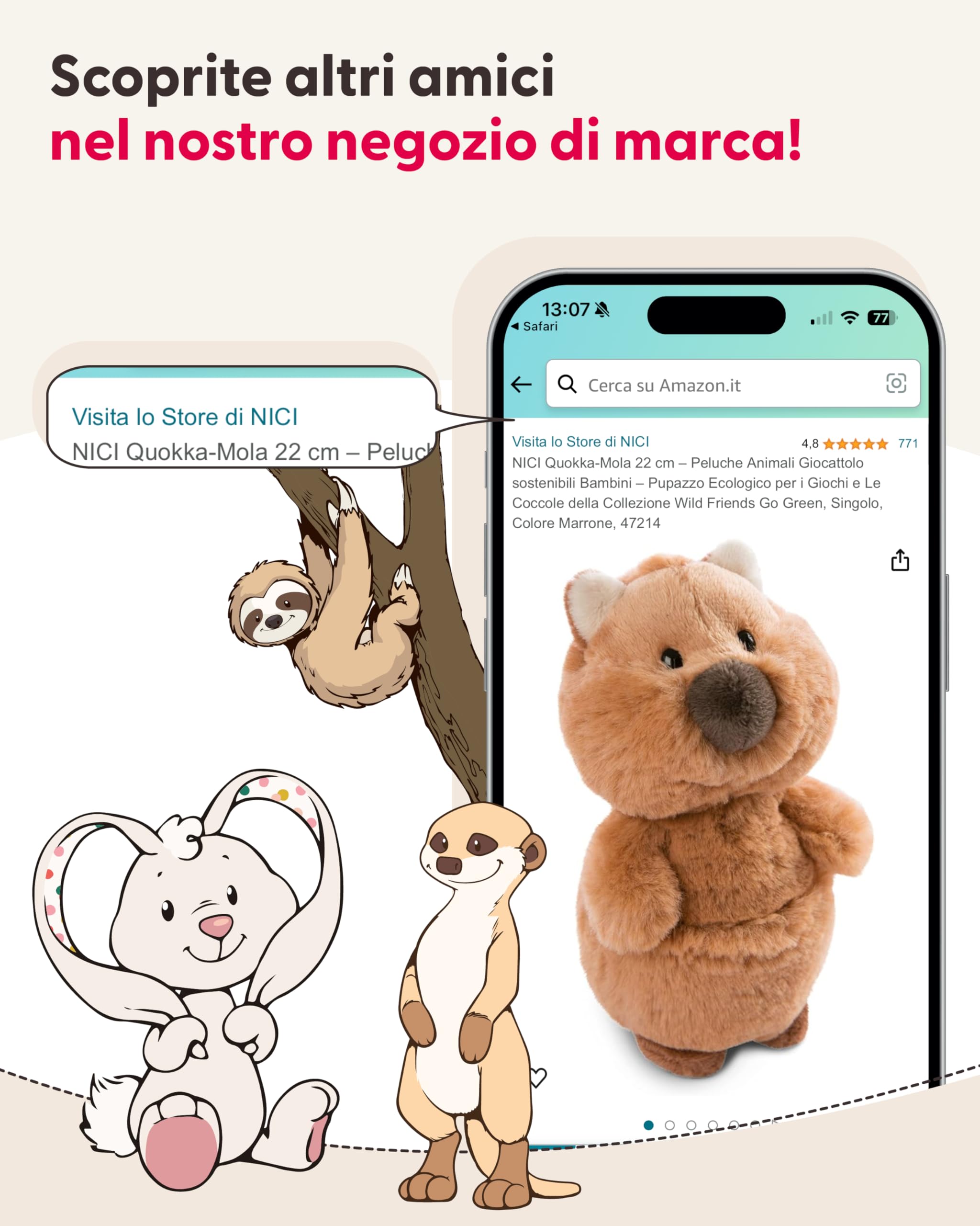 NICI cuscino di peluche Pecora 35x33cm nero - Soffice cuscino morbido per bambini, bambine, neonati e amanti dei peluche - Ideale a casa, all'asilo o in viaggio - 49921