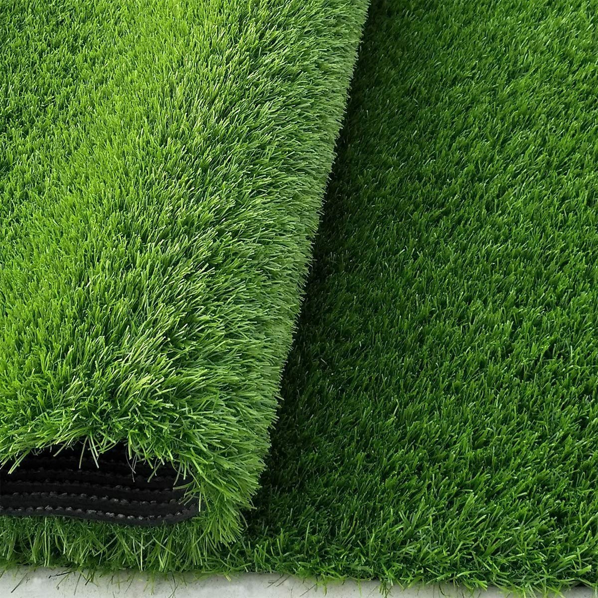 Purav Light 38mm High-Density Natural Looking Artificial Green Grass Mat for Floor Home Lawn Balcony Grass Carpet (Size: 1.6 x 9 Feet)