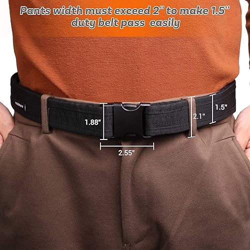 Miniatura 4 de Cinto de alta resistencia AIRSSON. Cinto de policía para combate táctico de 1,5 pulgadas con capacidad de carga y hebilla de apertura rápida.
