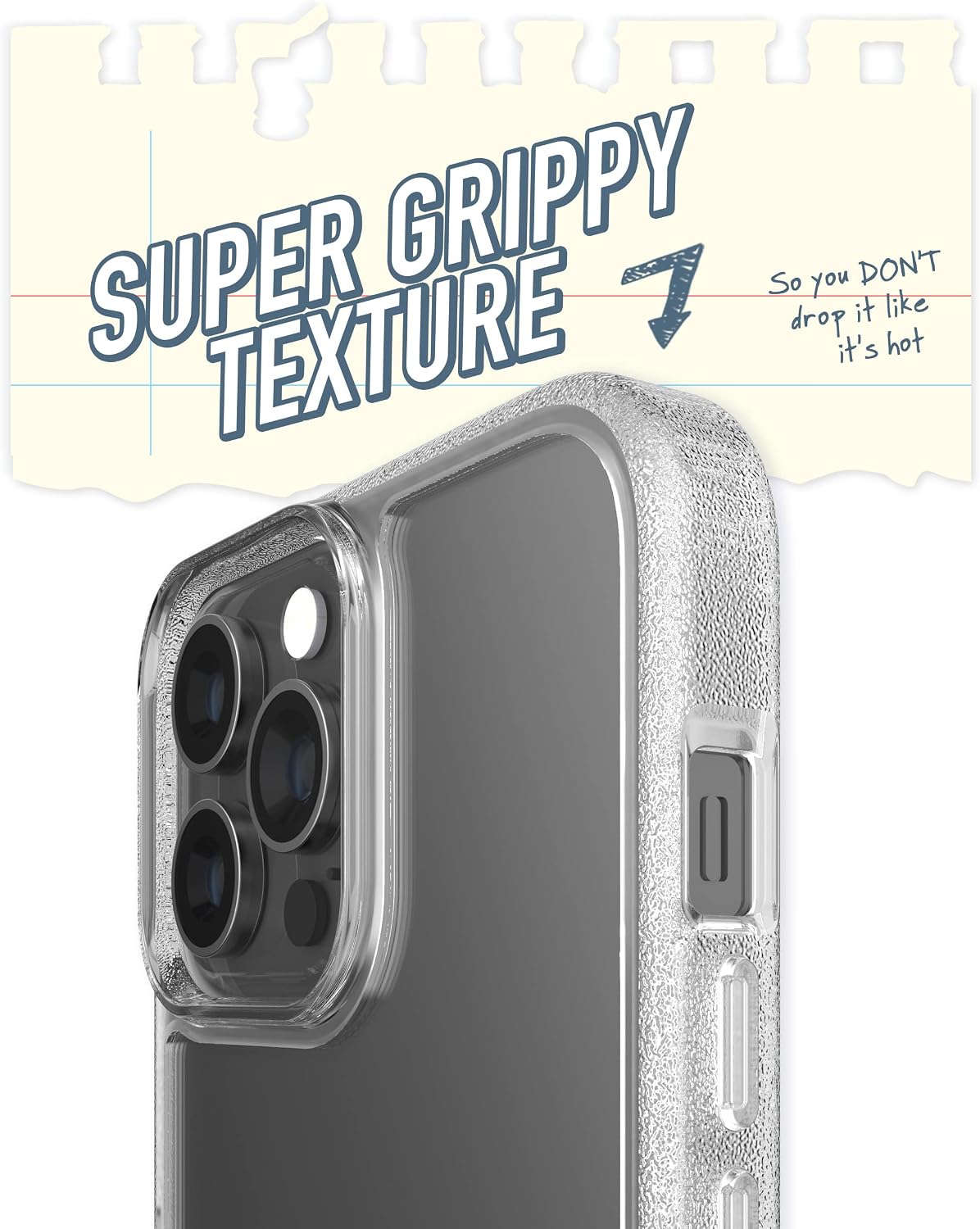 Smartish® iPhone 13 Pro Max Slim Case - Gripmunk - [Lightweight + Protective] Thin Grip Cover - Nothin' to Hide