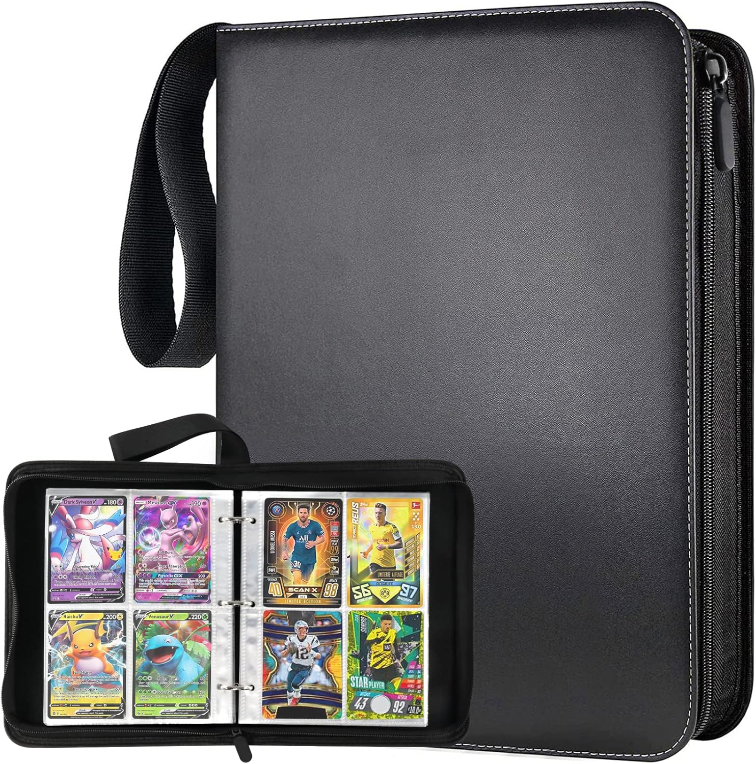 Newthinking Trading Card Binder, 400 Pockets Trading Collectible Card Folder with Removable