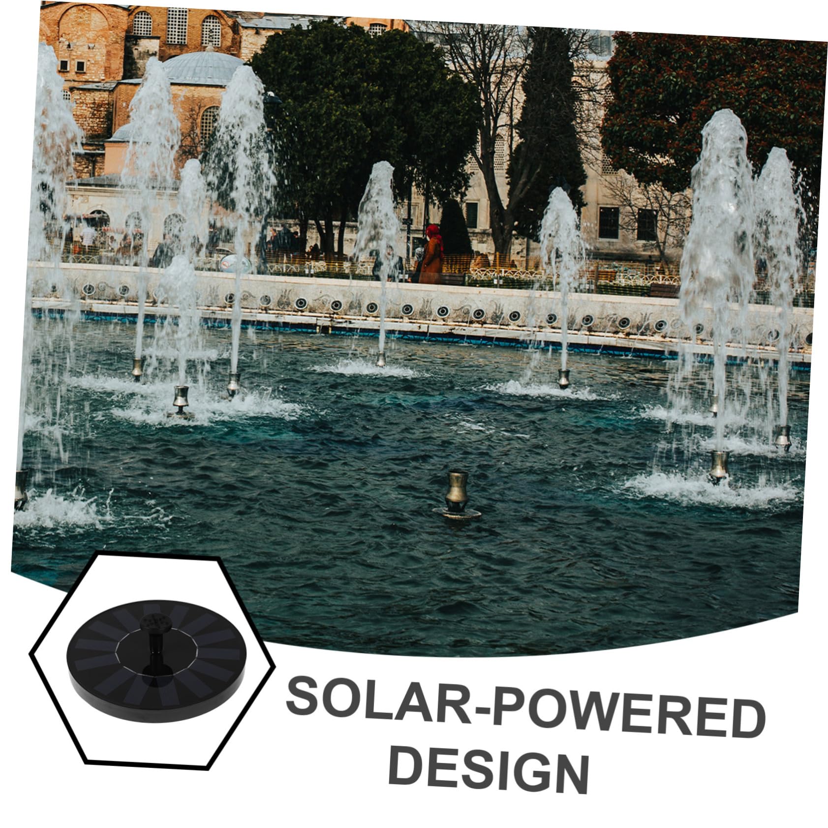 Solarbetriebene Springbrunnenpumpe mit 7v 1, 4w Solarpanel für Garten