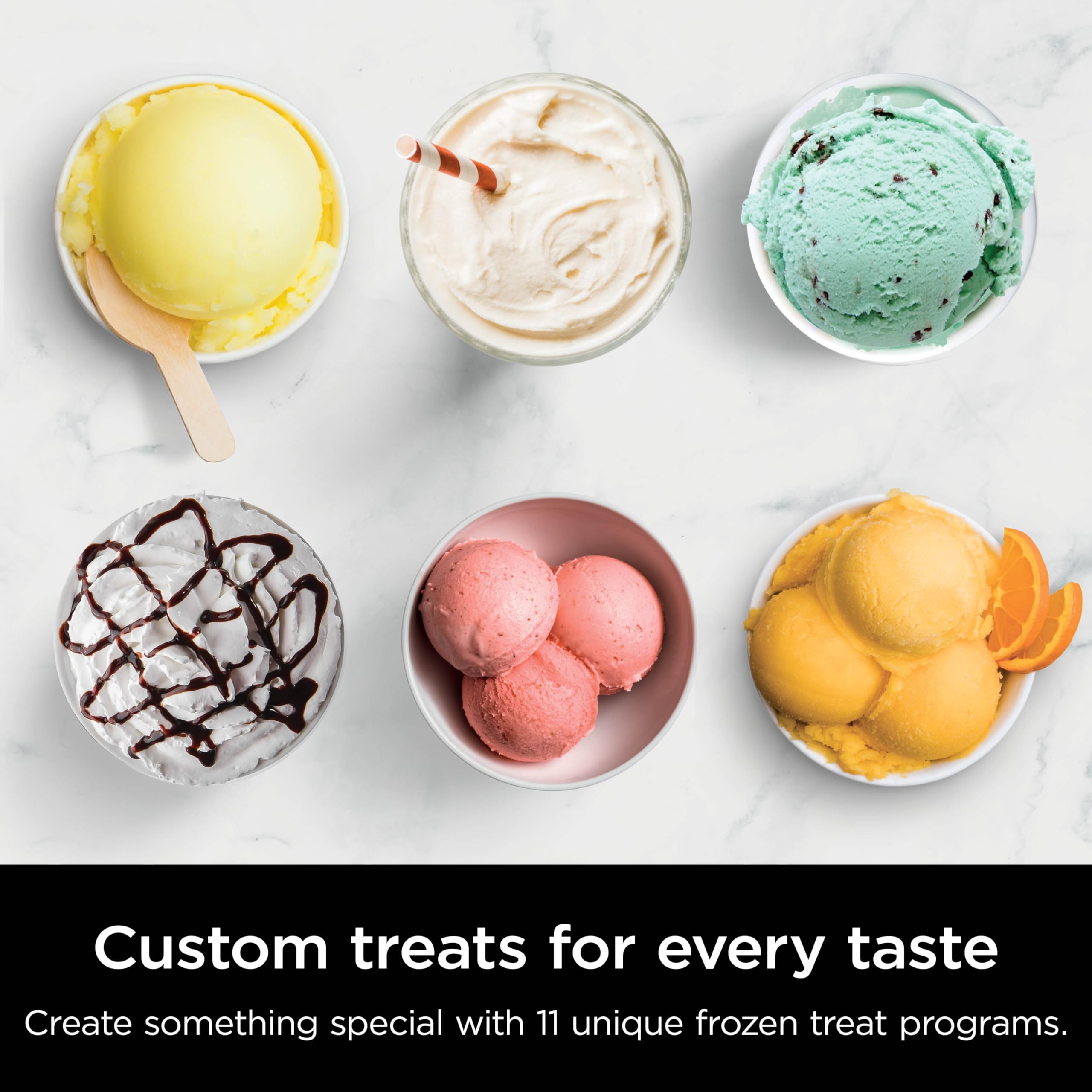 Ninja CREAMi Deluxe Ice Cream & Frozen Treat Maker for Ice Cream, Sorbet, Milkshakes, Frozen Yogurt, & More, 11-in-1, XL Capacity, Silver, Includes (2) Family-Sized 24 oz. Tubs, NC501 - Image 11