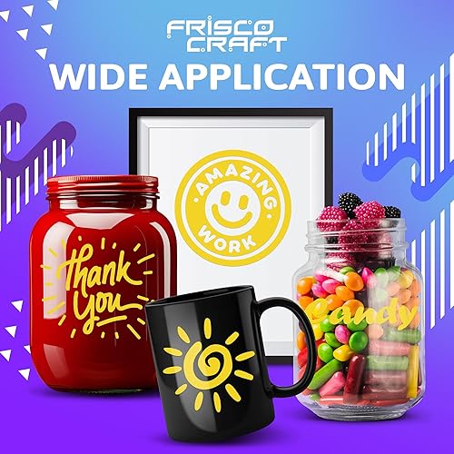 Miniatura 69 de Frisco Craft Vinilo permanente – Rollo adhesivo negro mate, impermeable y resistente a la intemperie, parte trasera de silicona, compatible