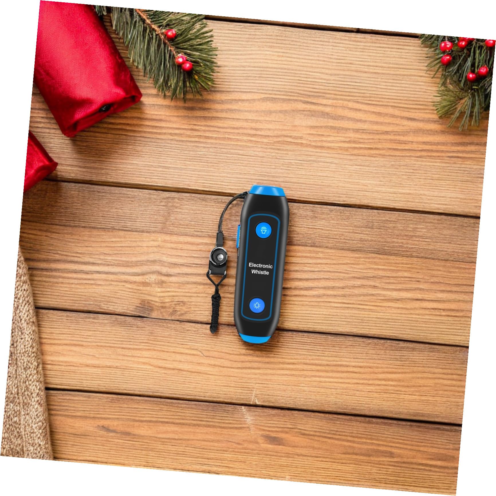 ABOOFAN Sifflet Électronique Arbitre à Haut Volume Multifonction avec Lampe Torche LED Bleu sans Pile avec Cordon pour Entraîneurs Enseignants Secours Plein Air Sport Randonnée