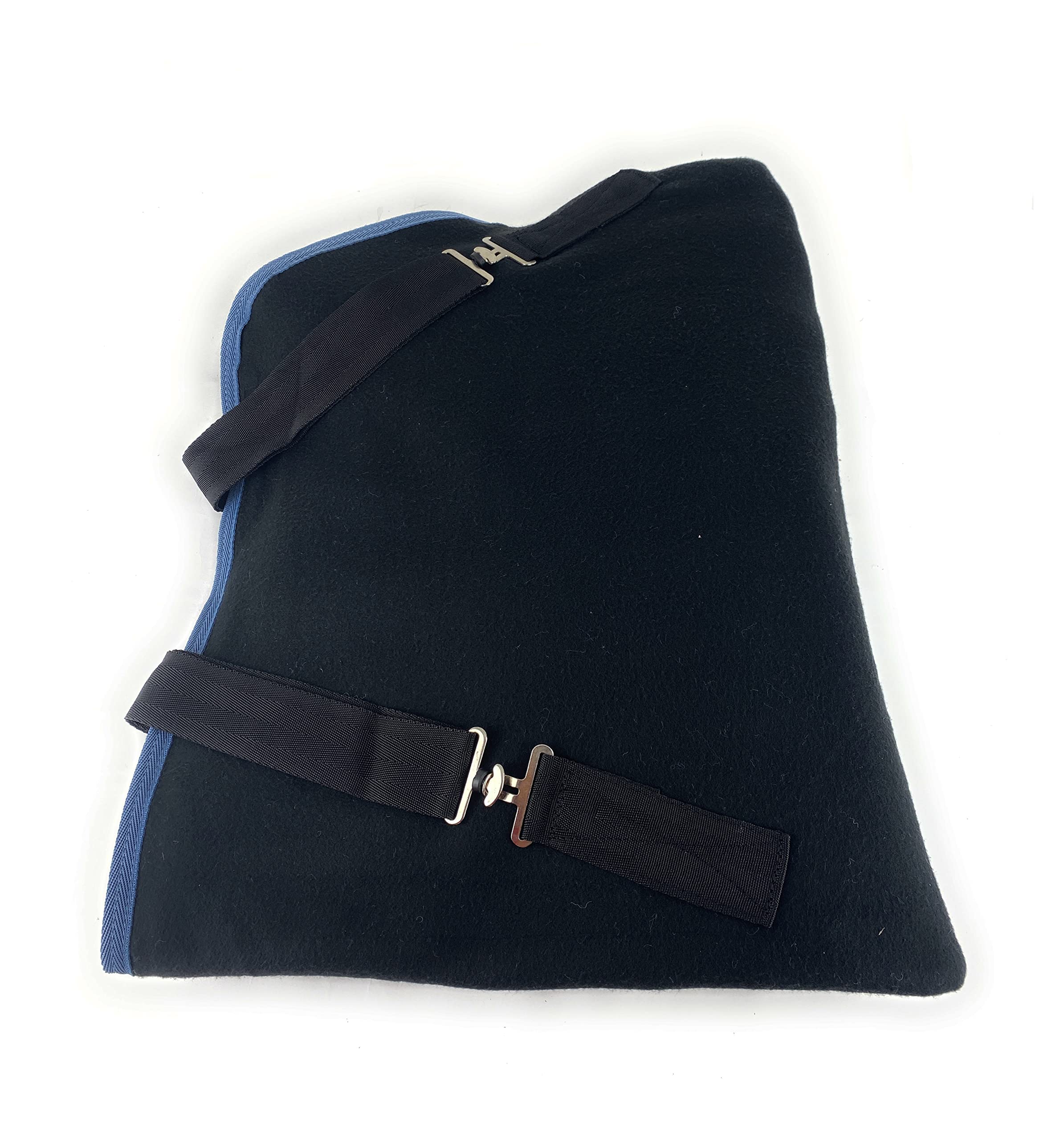 Horses, Pferdedecke Fleece Cosy Walk, Hervorragend Verarbeitete Decke, Nützlich zum Schutz des Pferdes vor Temperaturschwankungen, Regen und Insekten (Schwarz, 155 cm)