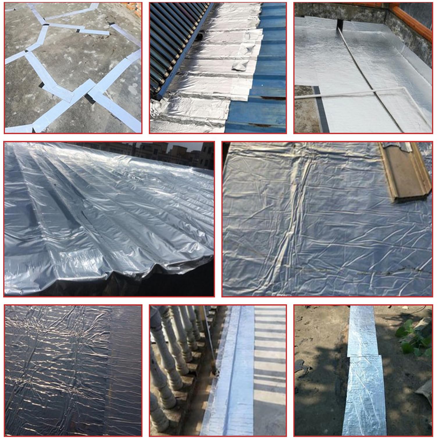 Cinta de asfalto resistente al agua, autoadhesiva, de aluminio, betún, 0,3 x 7 m, perfecta para soluciones de sellado de fugas e impermeabilización