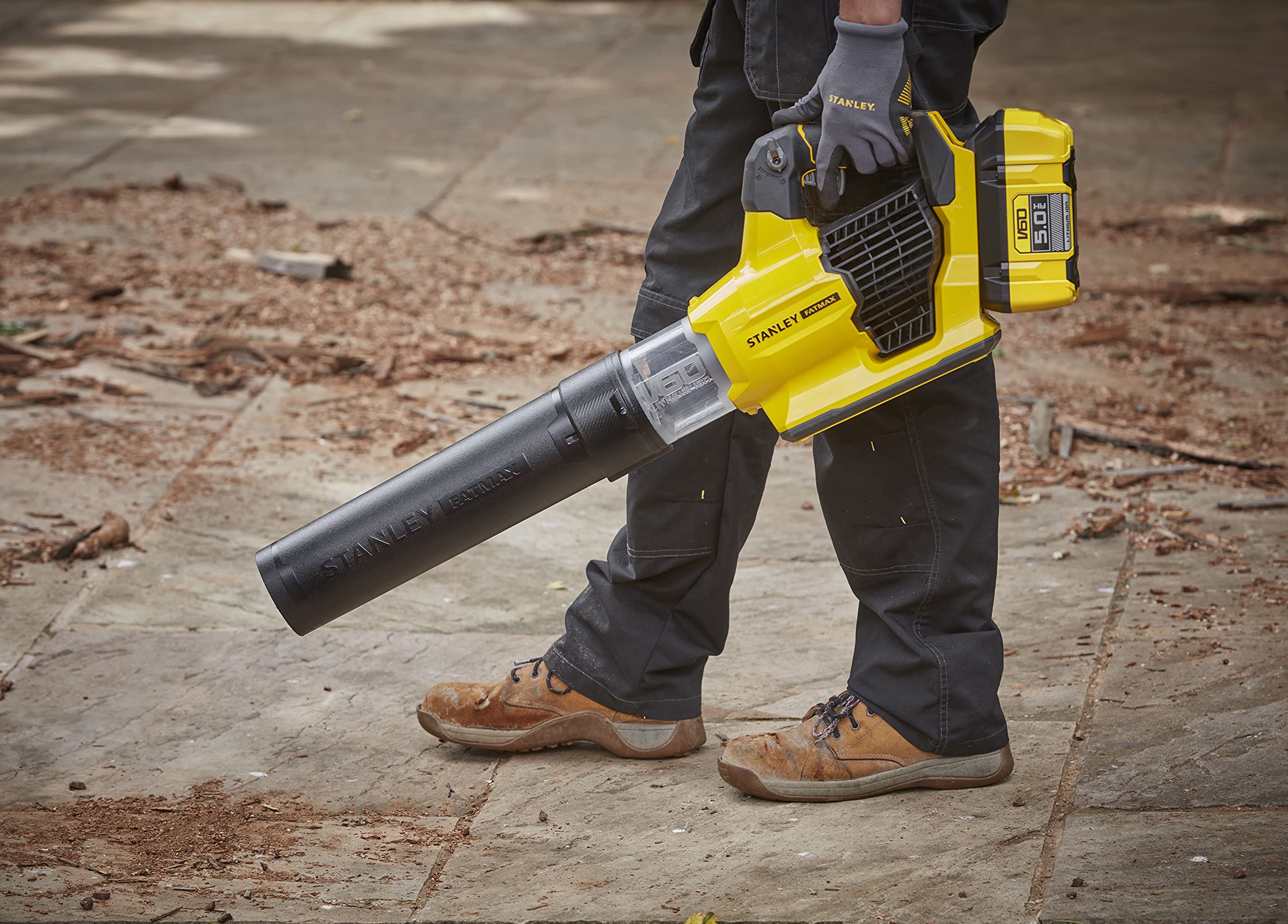 STANLEY FATMAX SFMCBLB76B-XJ-Soffiatore a batteria Brushless V60-54V Unità senza batteria e caricabatterie