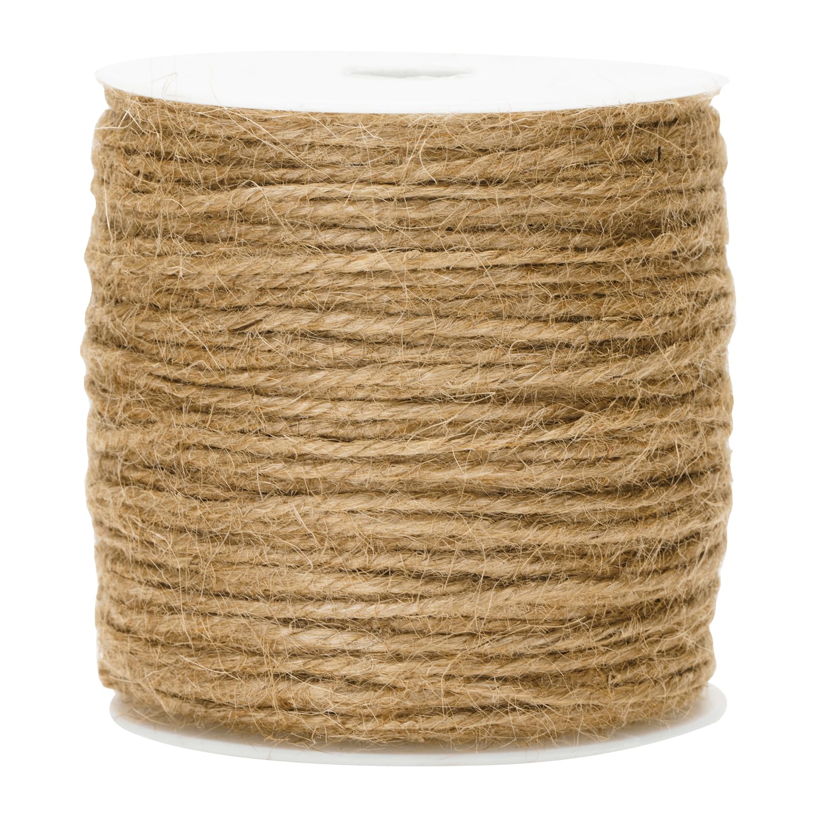 Jute Twine String 3mm Natural Jute Twine 328 Feet Heavy Duty Hemp Brown Twine String for Crafts, Gift Wrapping, Packing, Home Decor and Holidays